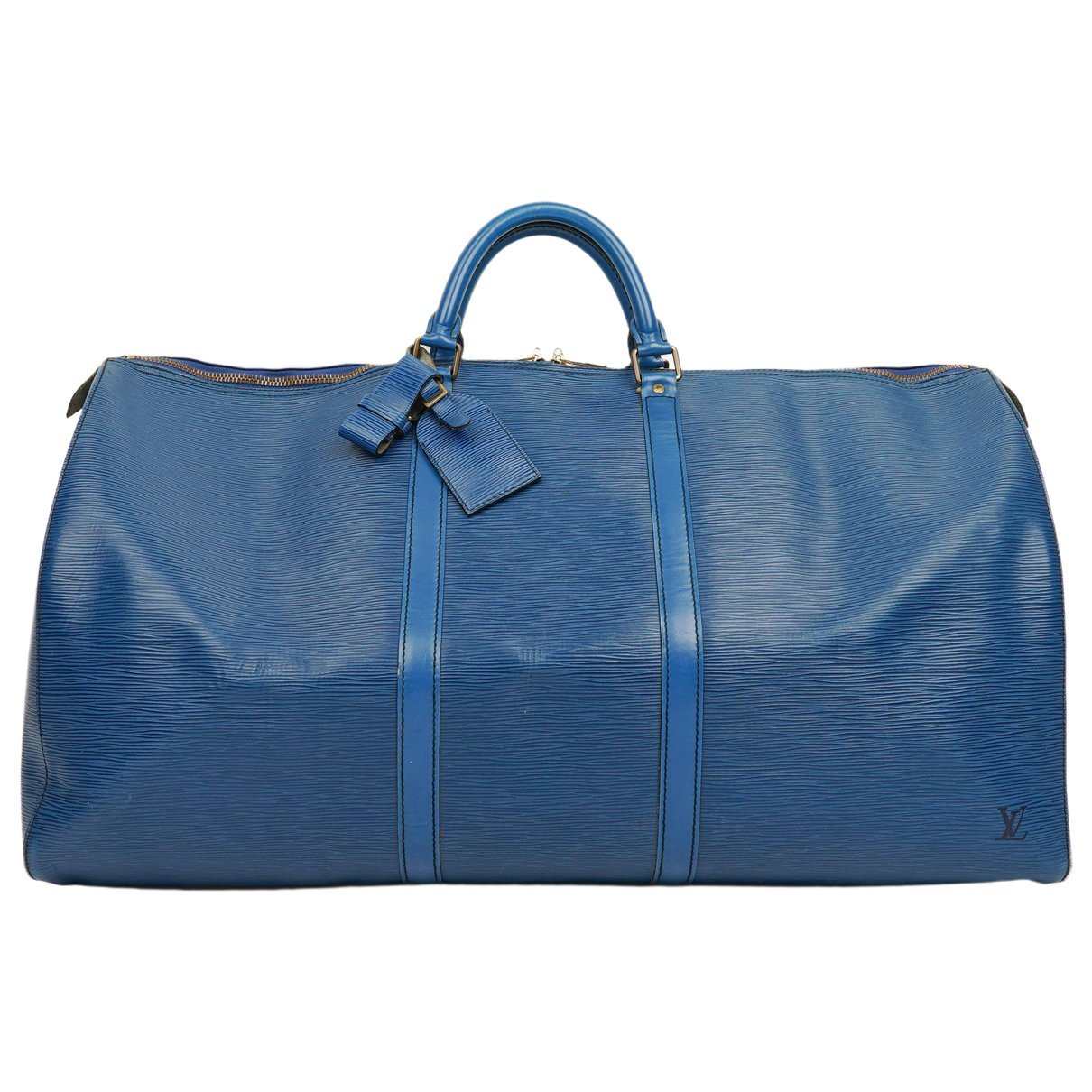 Louis Vuitton Keepall leather travel bag