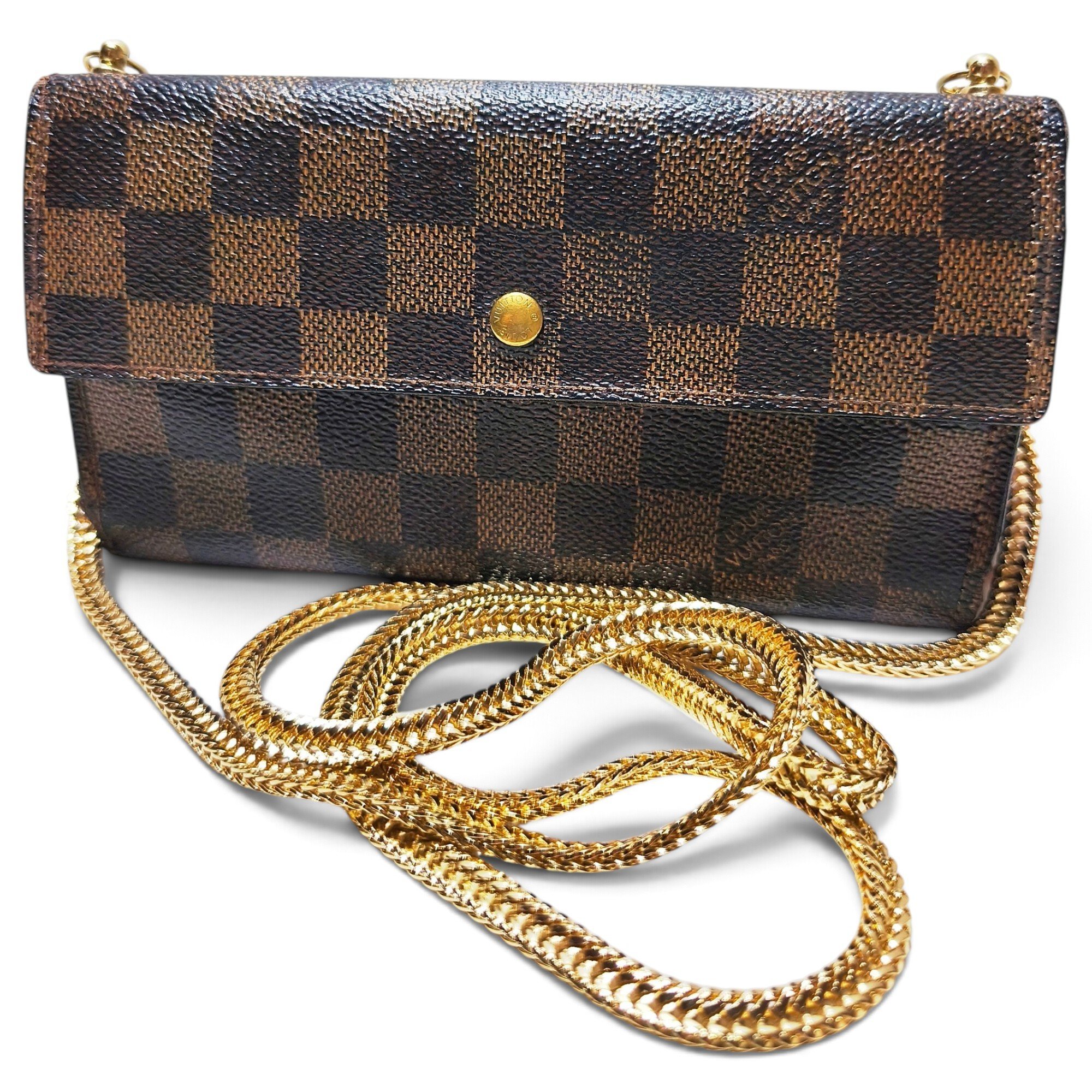 Leather clutch bag