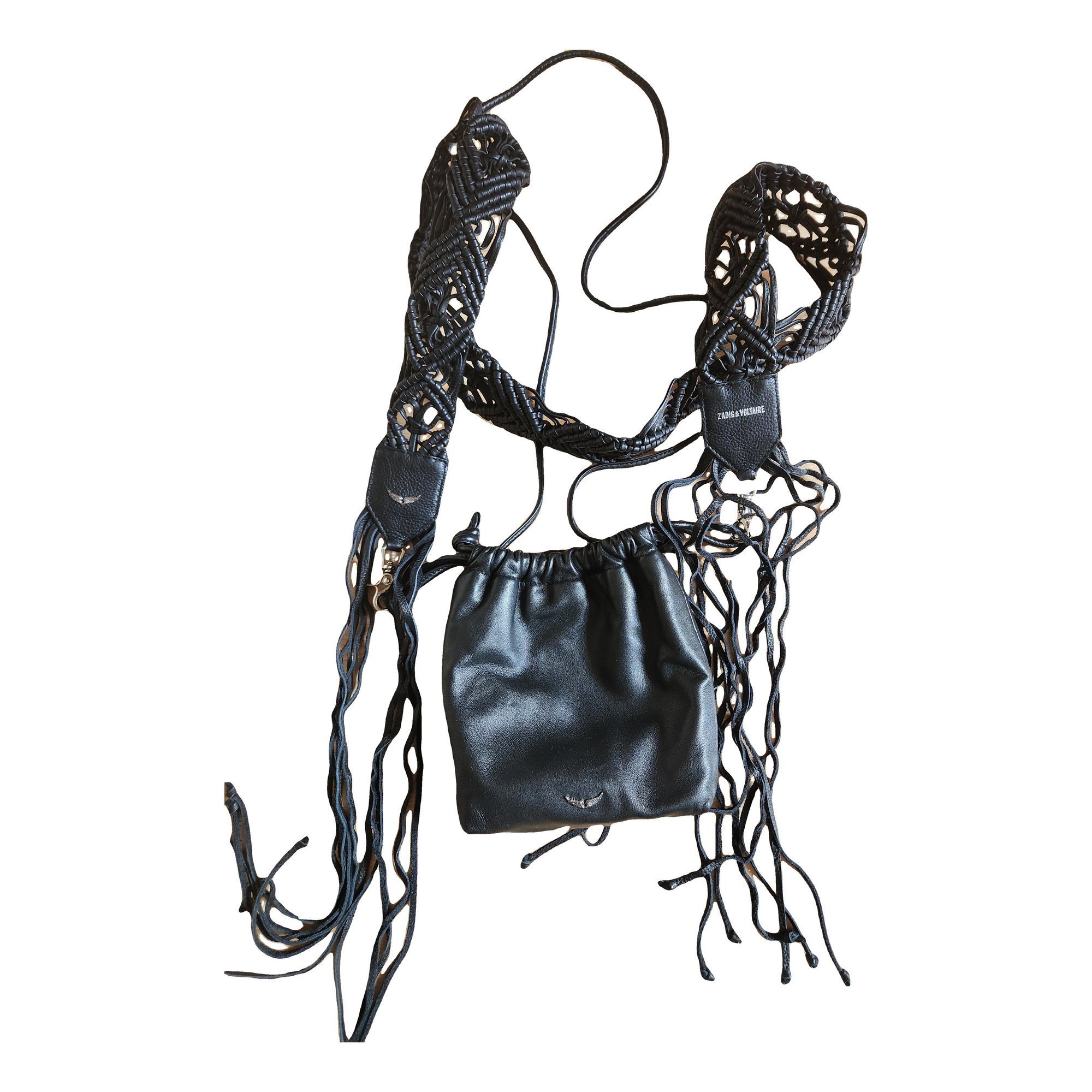 Rock leather crossbody bag
