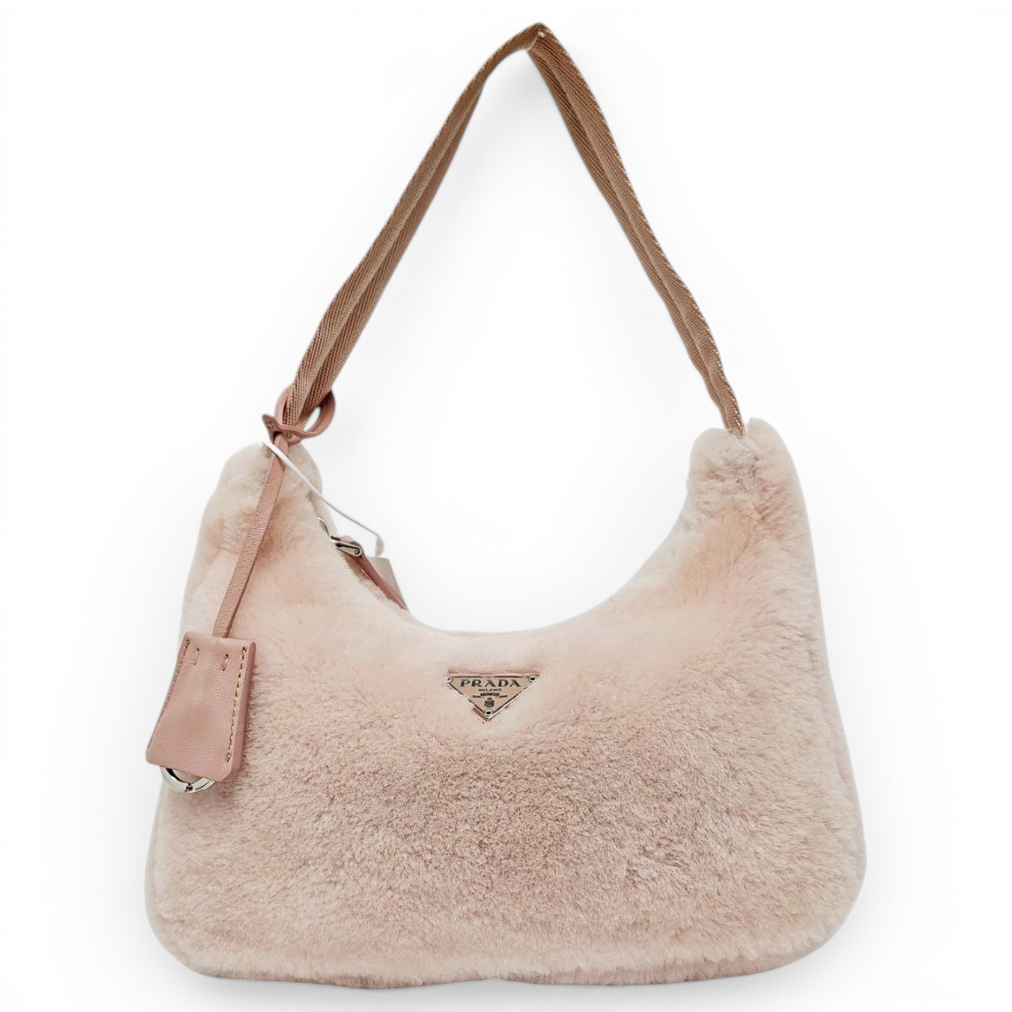 Re-edition faux fur handbag
