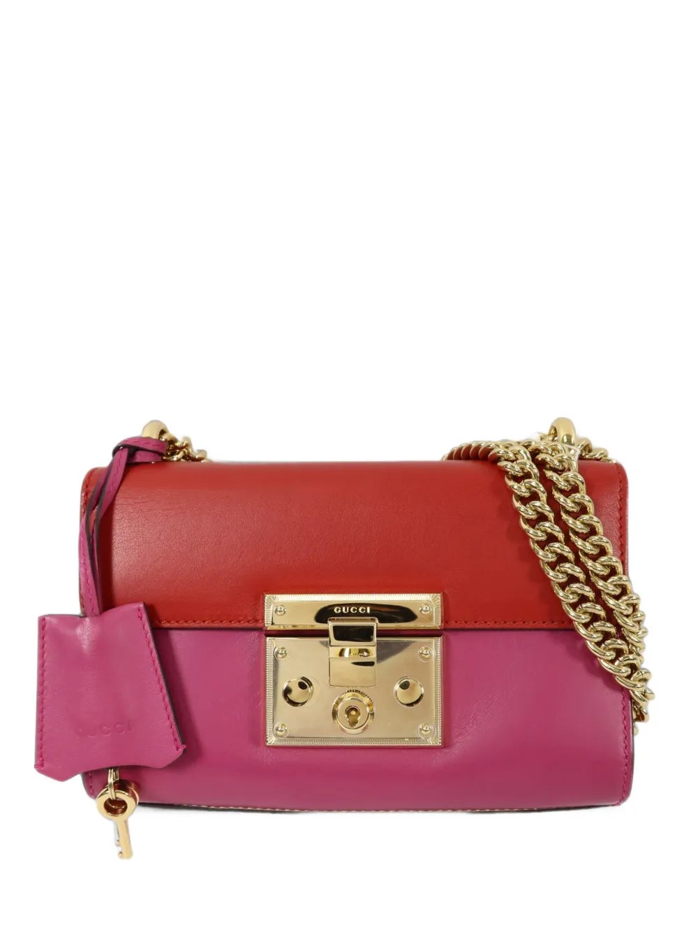 Padlock leather mini shoulder bag