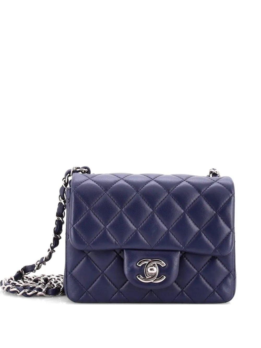 Square Classic Single Flap Bag Quilted Lambskin Mini crossbody bag