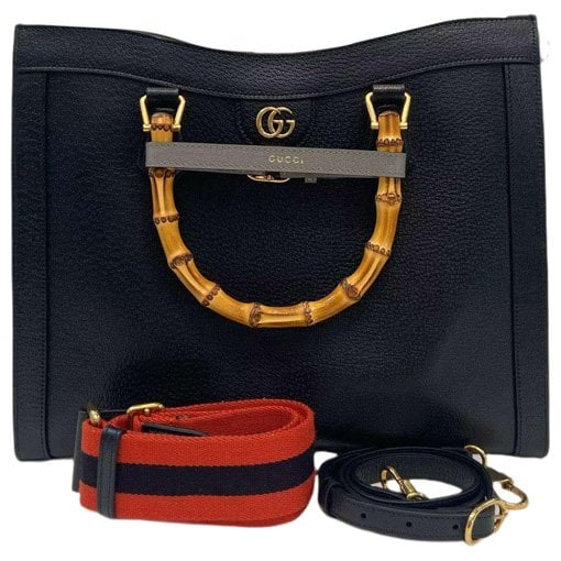 Diana Bamboo leather handbag