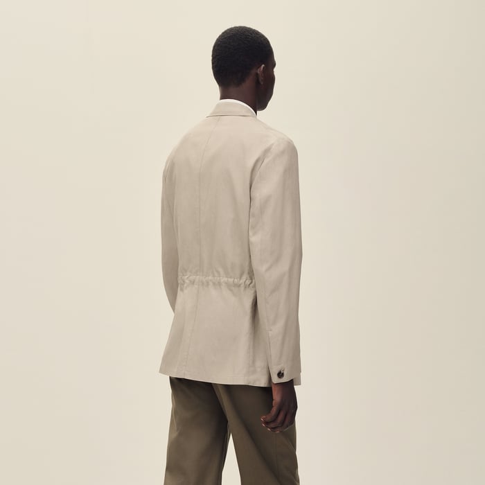 Sable Rive Gauche Drawstring Jacket, Long Model