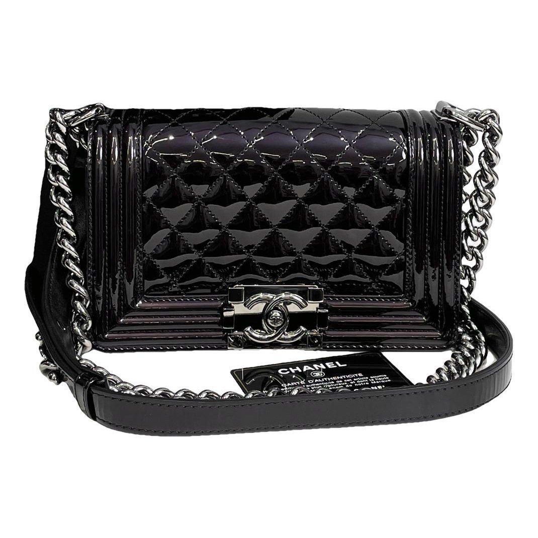 Boy patent leather crossbody bag