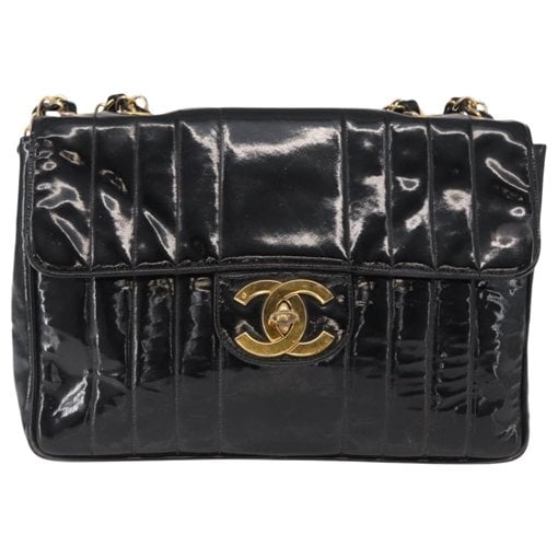 Mademoiselle patent leather handbag