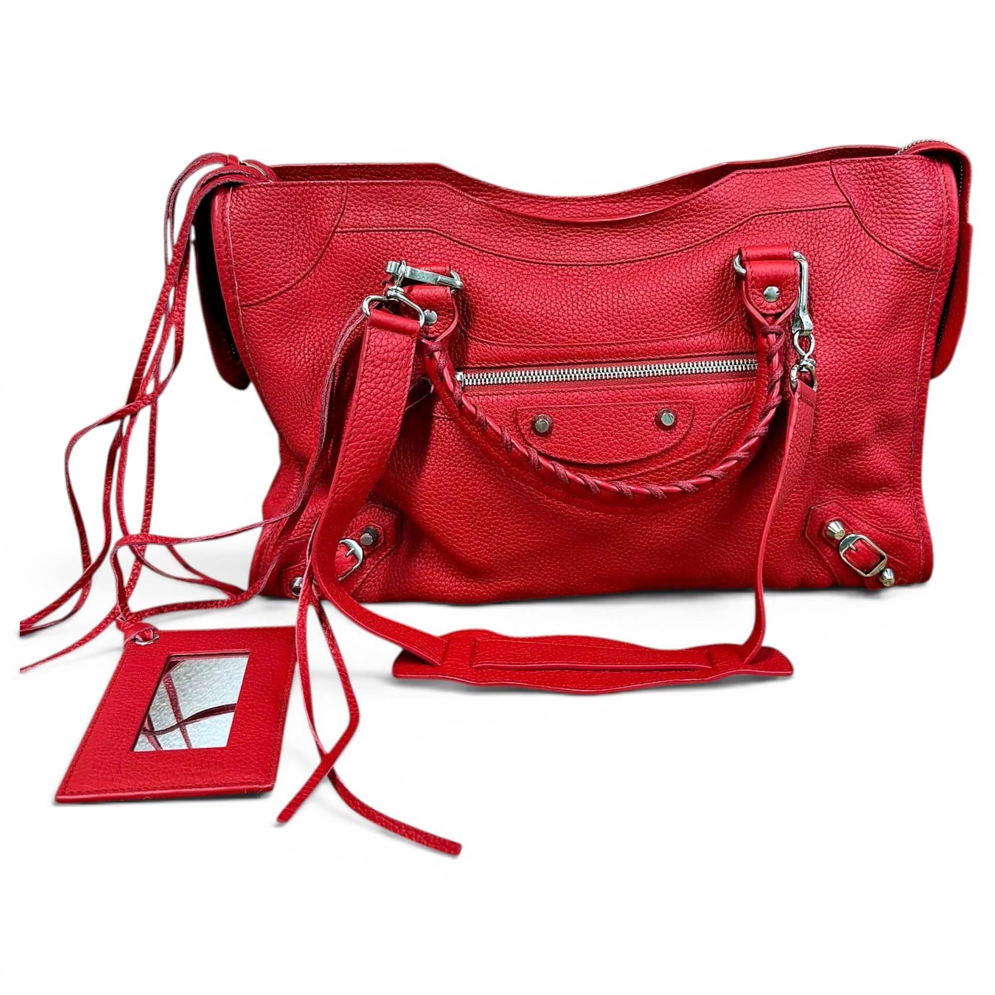 City leather handbag