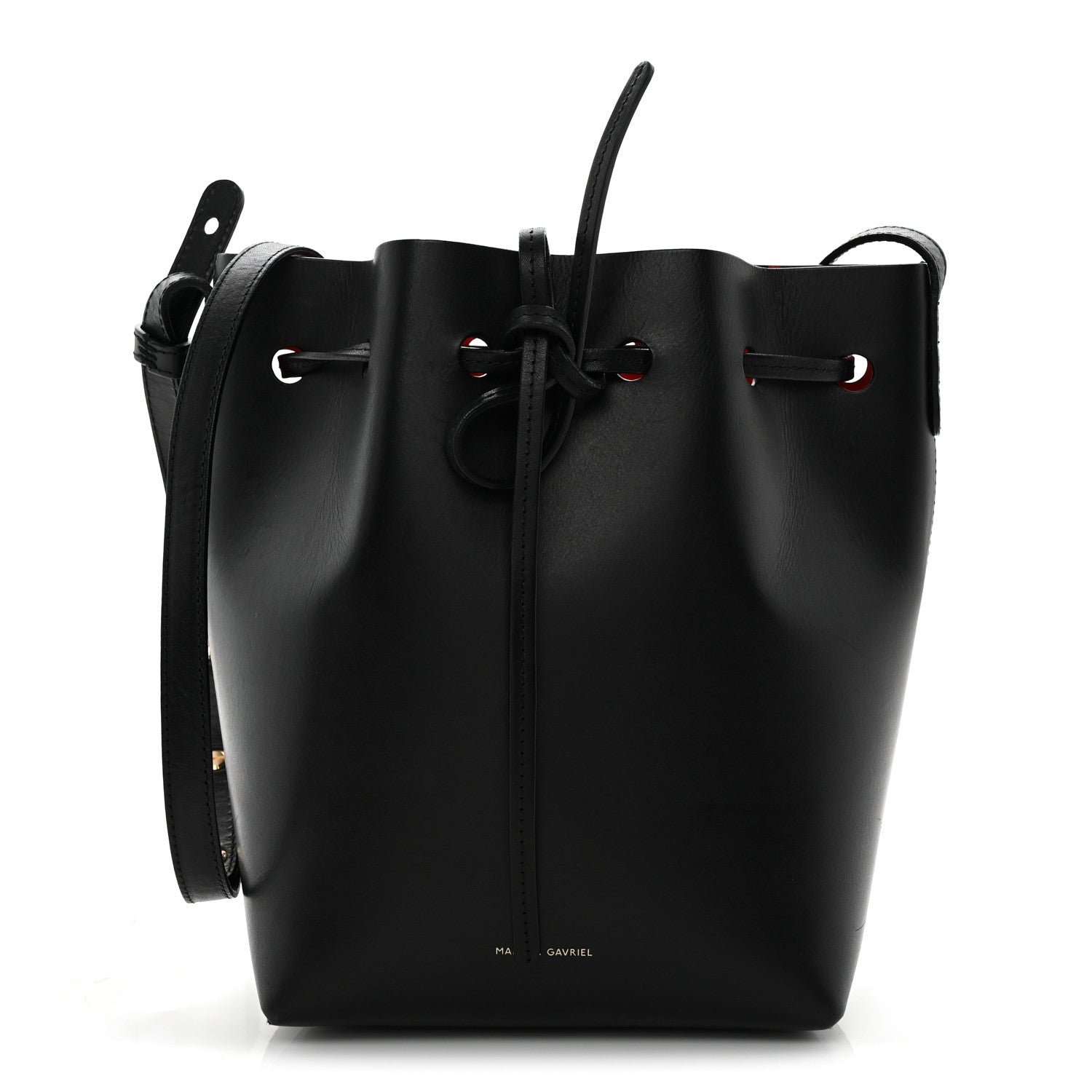 Mansur Gavriel Calfskin Mini Bucket Bag Black Flamma