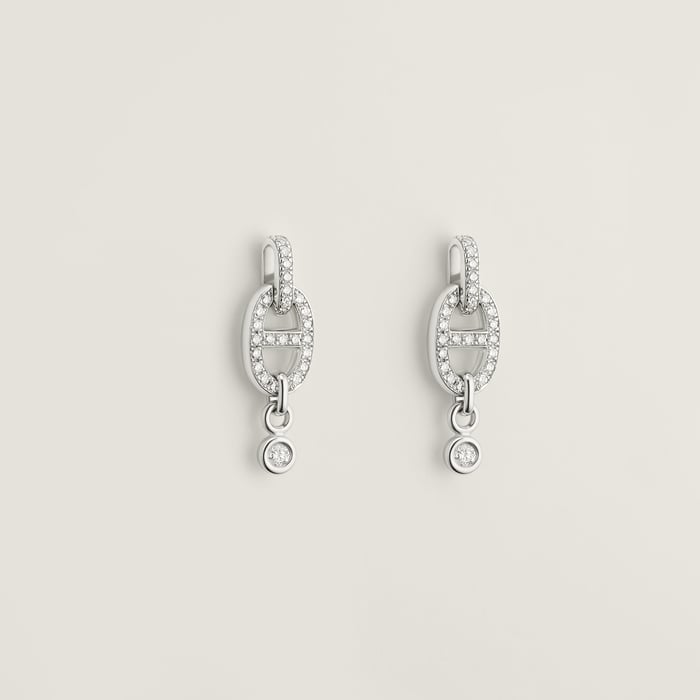 Sans Coloris Chaine d'Ancre Enchainee Earrings, Small Model
