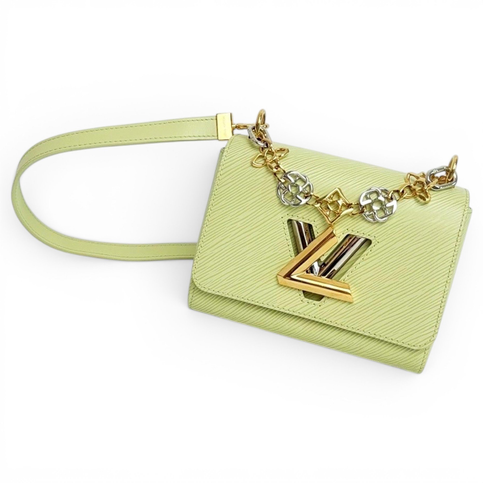 Twist leather handbag