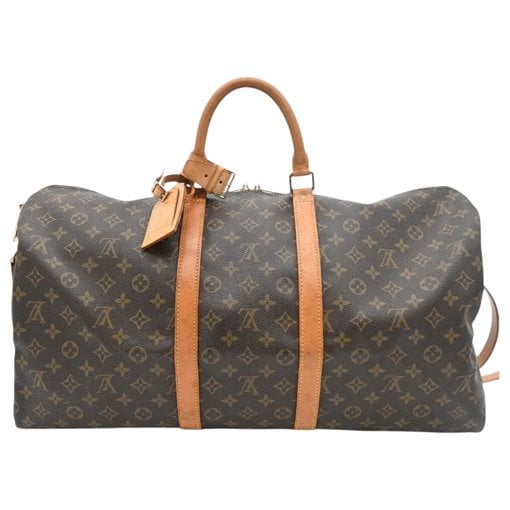 Keepall leather travel bag