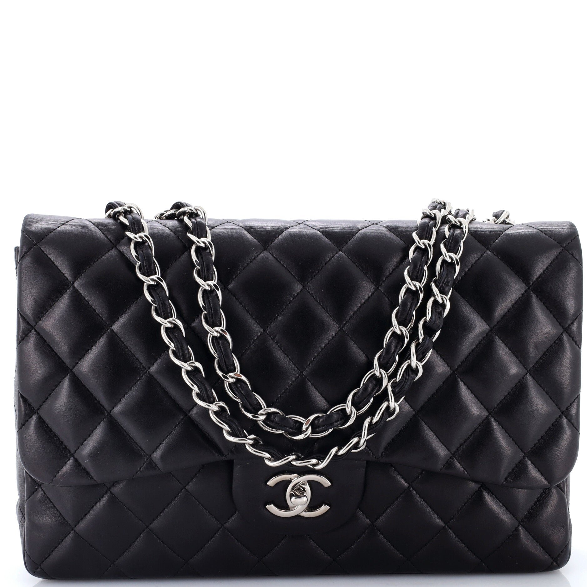Classic Single Flap Bag Quilted Lambskin Jumbo