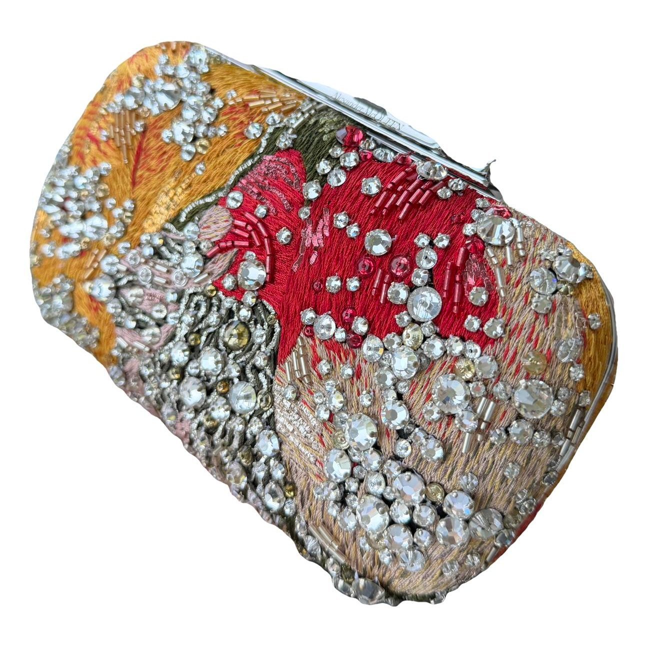 Alexander McQueen Knuckle silk clutch bag