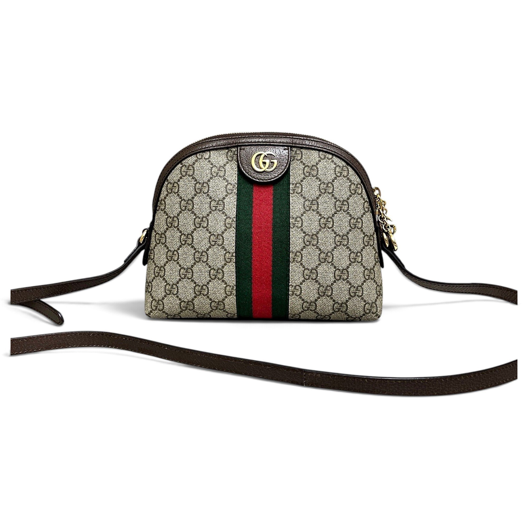 Ophidia Dome leather crossbody bag