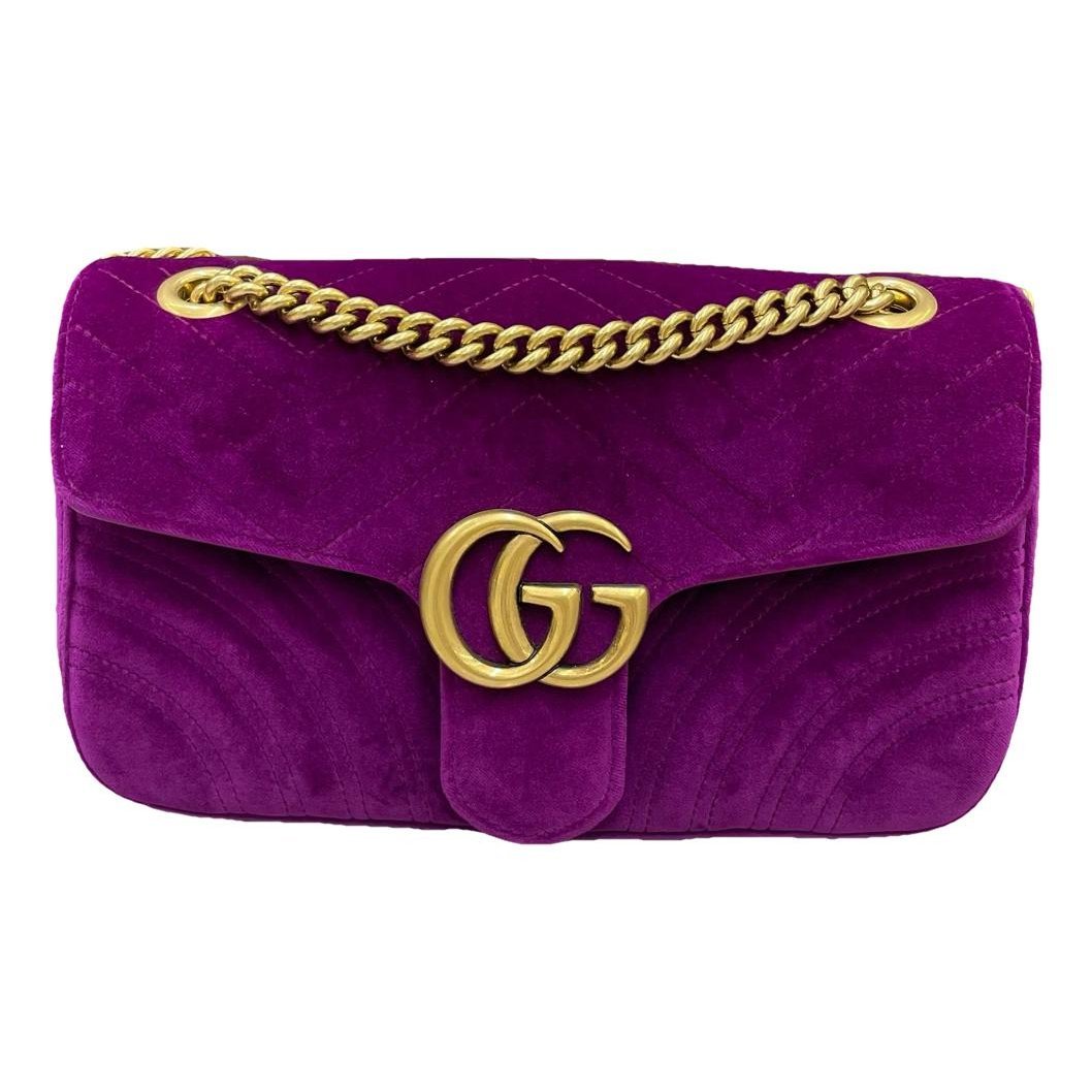 GG Marmont Flap velvet handbag