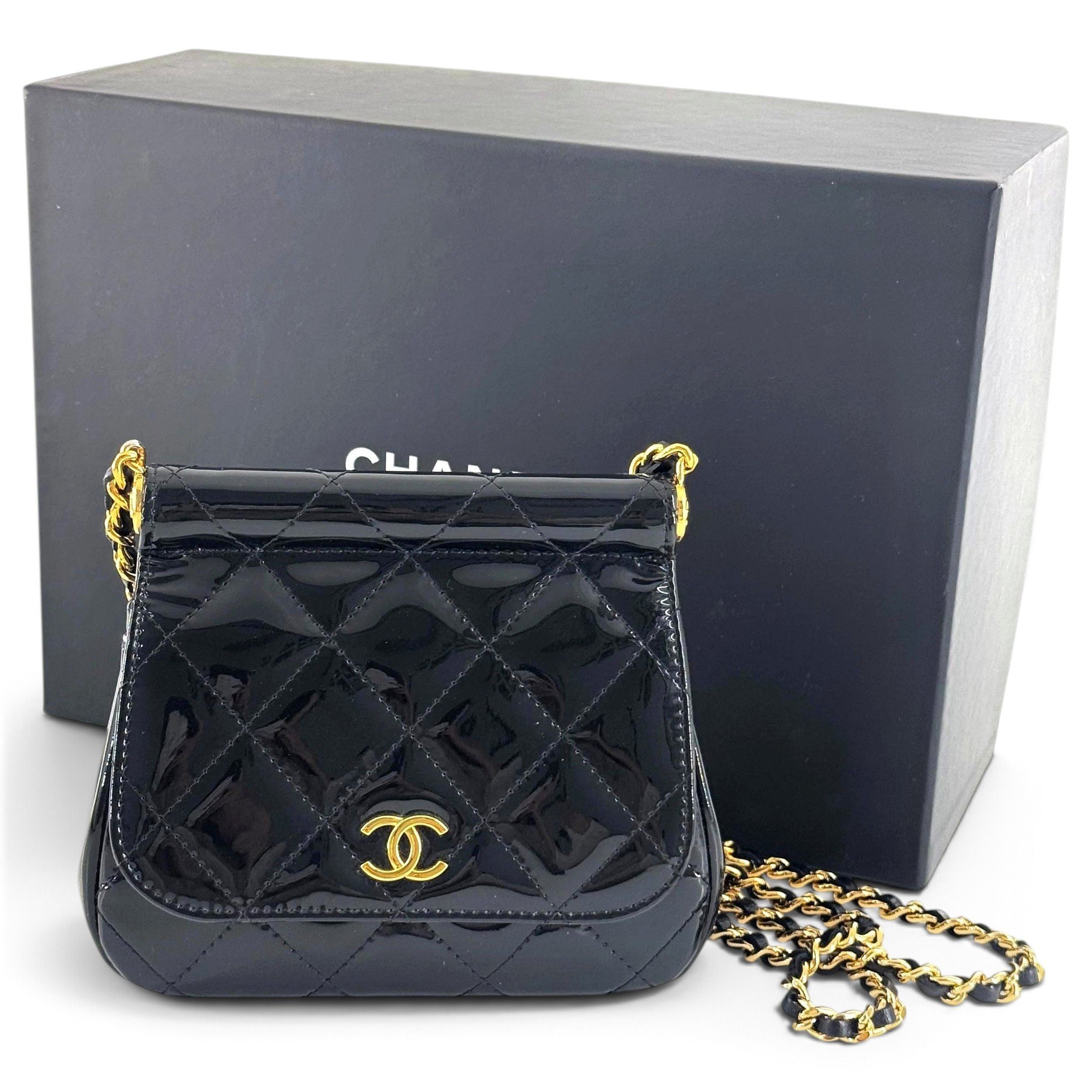 Patent leather crossbody bag