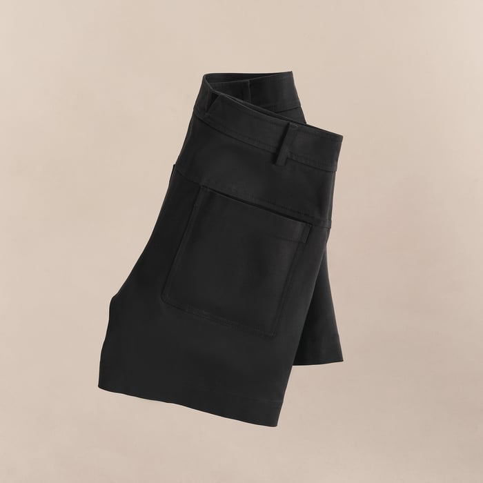 Noir Double Cotton Twill Shorts