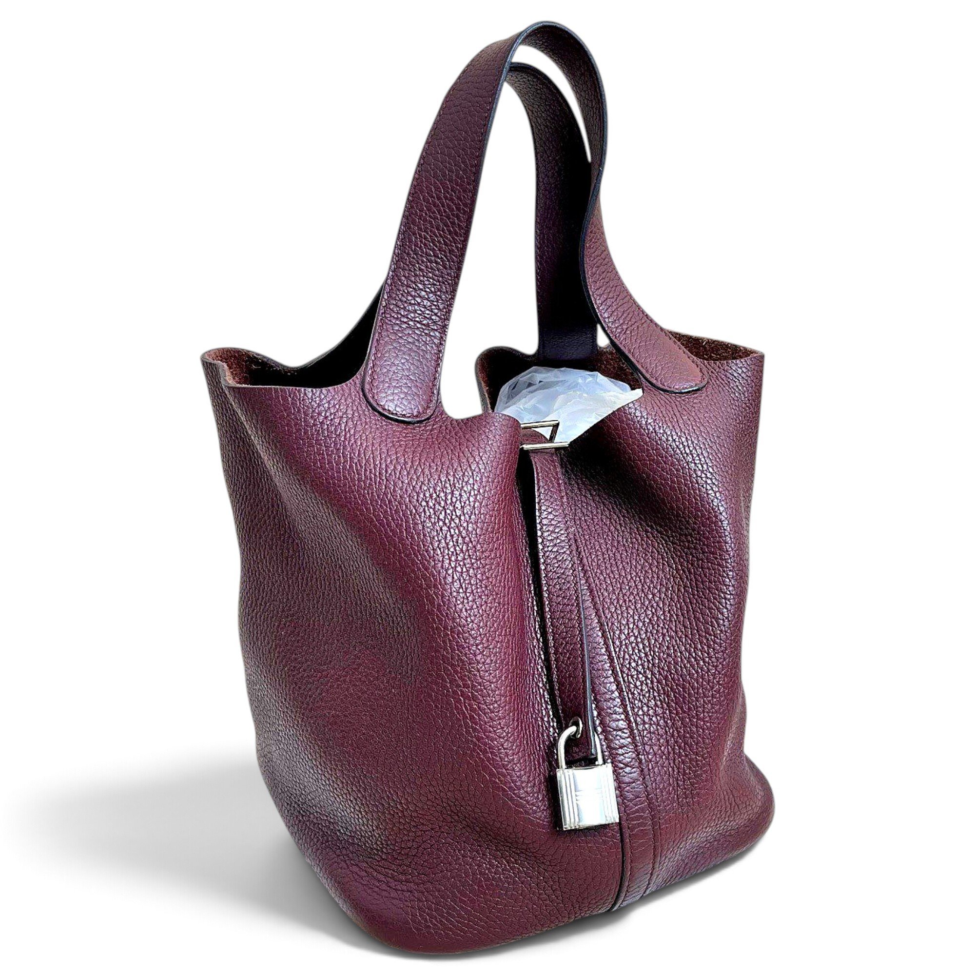 Picotin leather tote