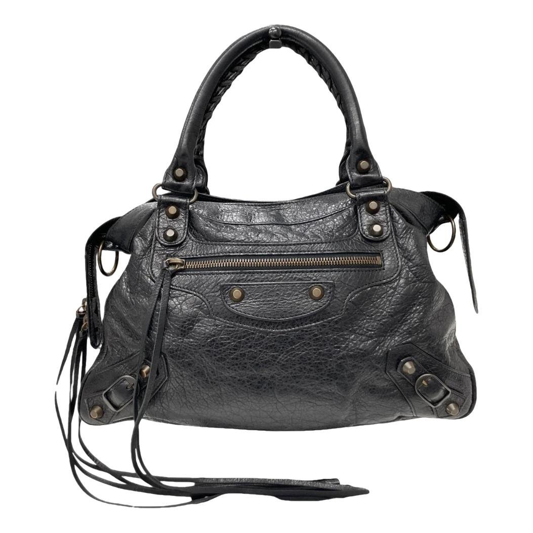 City leather handbag