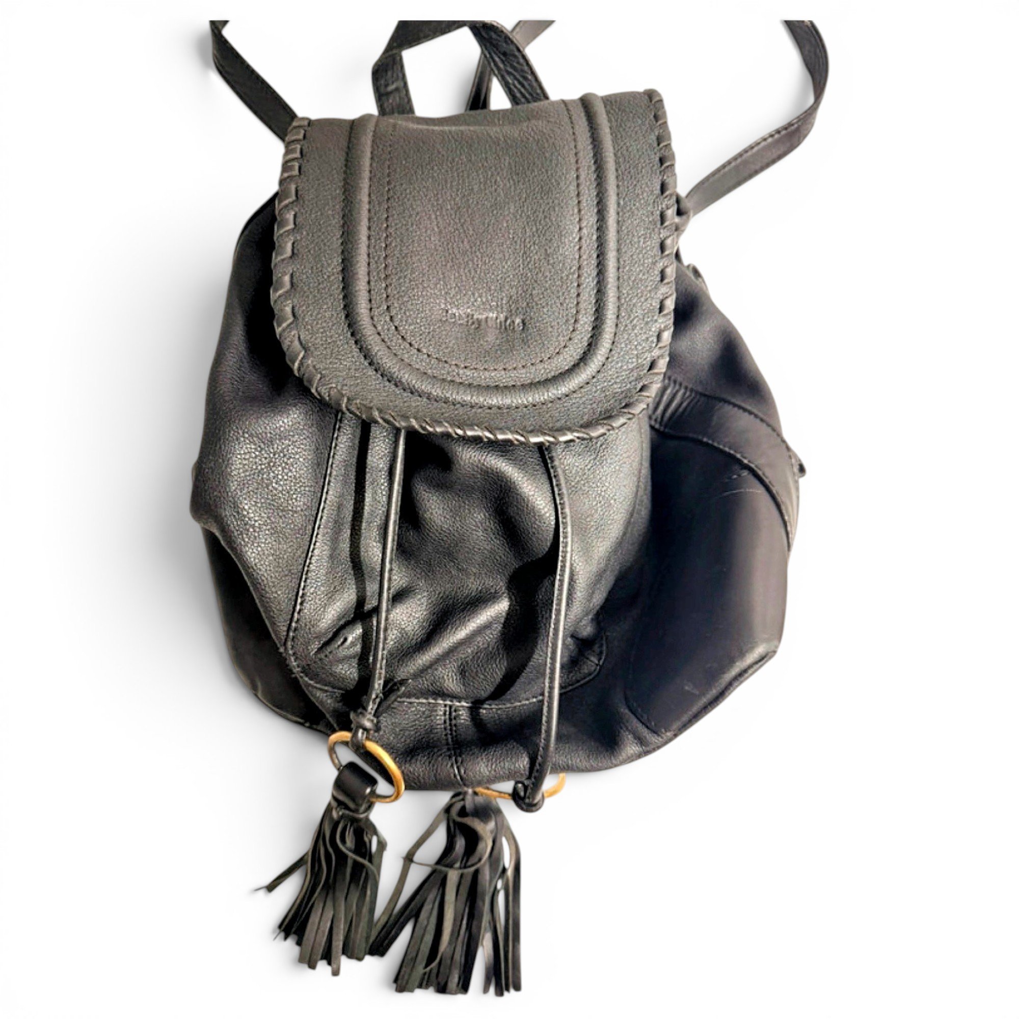 Leather backpack
