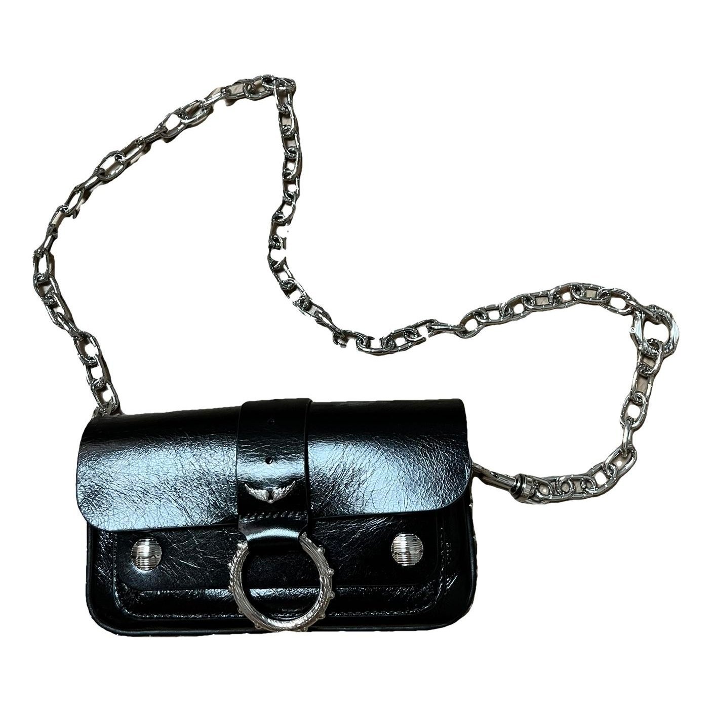 Leather clutch bag