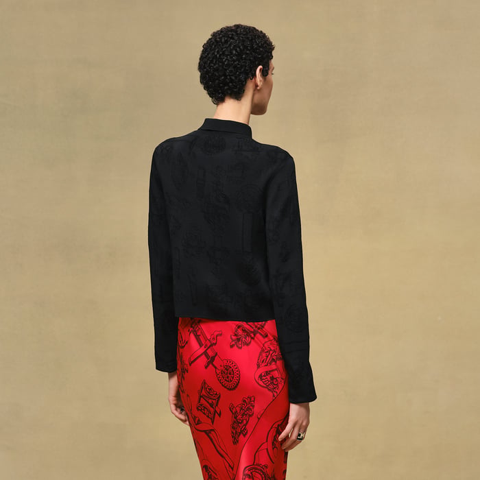 Noir "Ferronnerie" Long-sleeve Cardigan