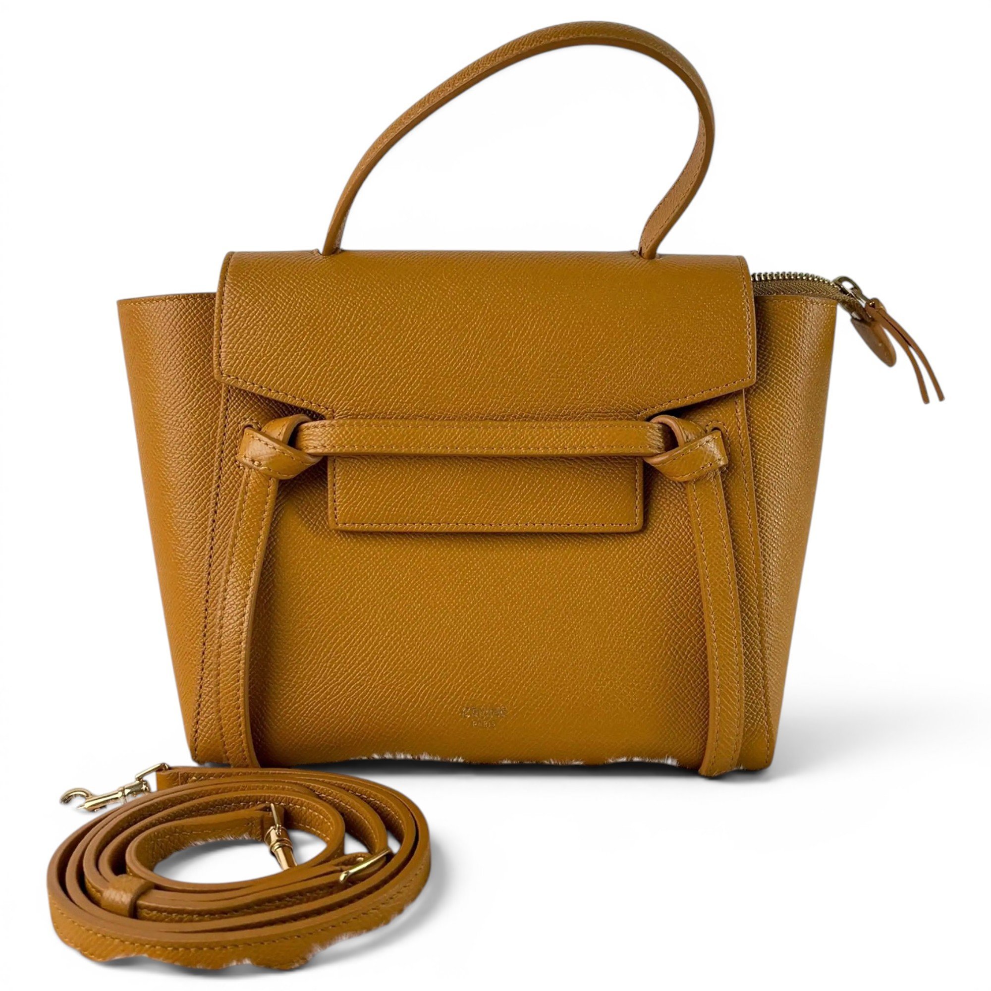 Belt leather crossbody bag