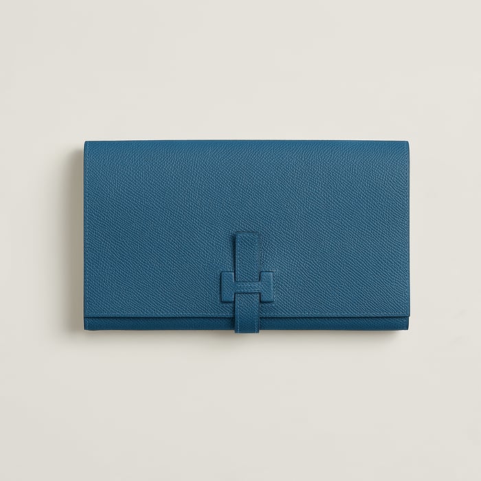 Deep Blue New H Passant Toutenmain Wallet