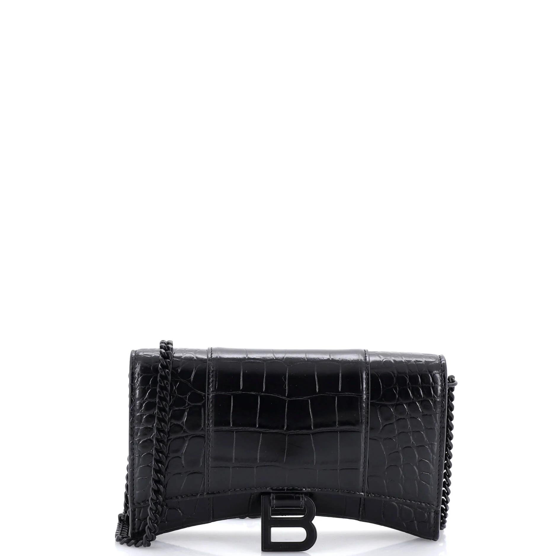 Leather clutch bag