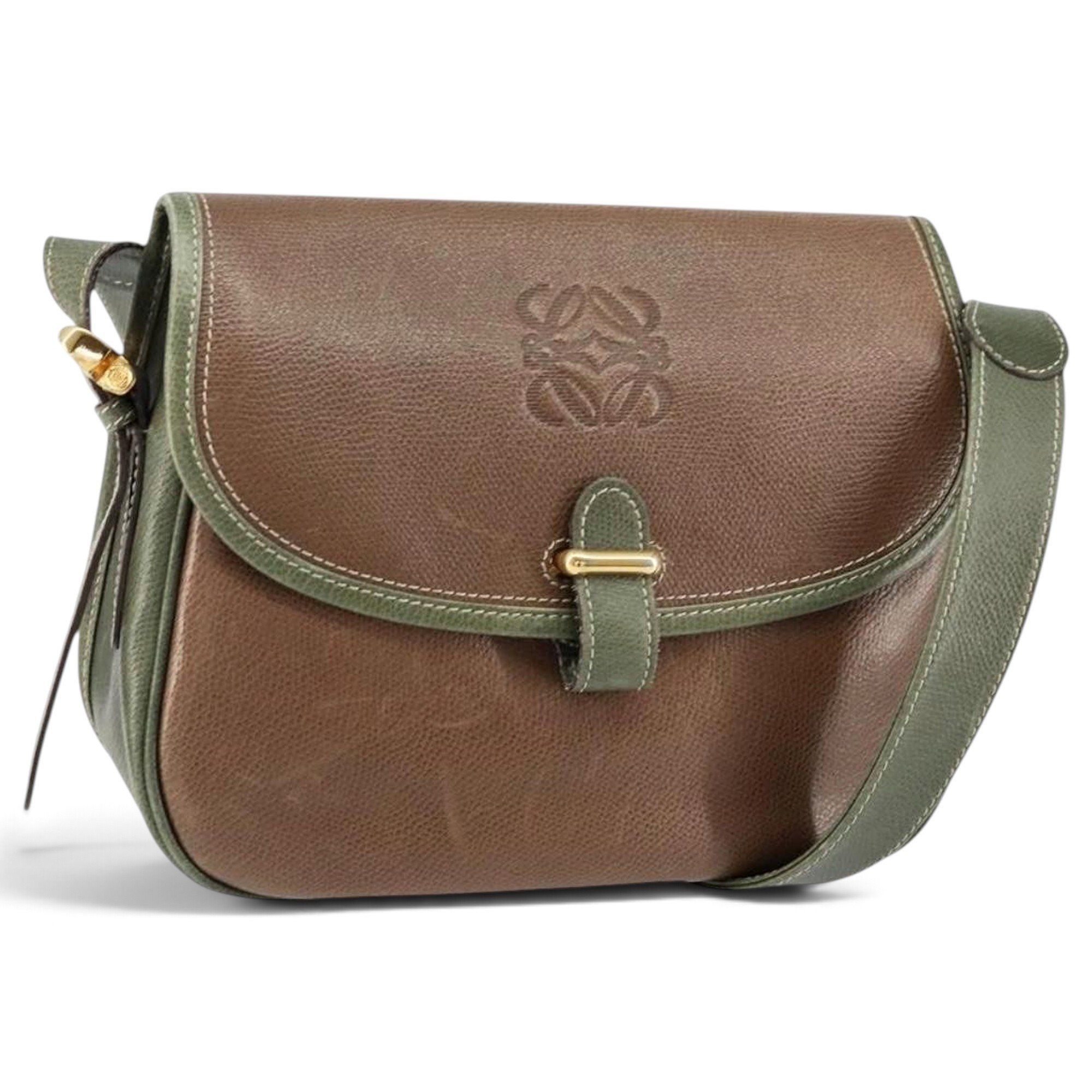 Anagram leather handbag