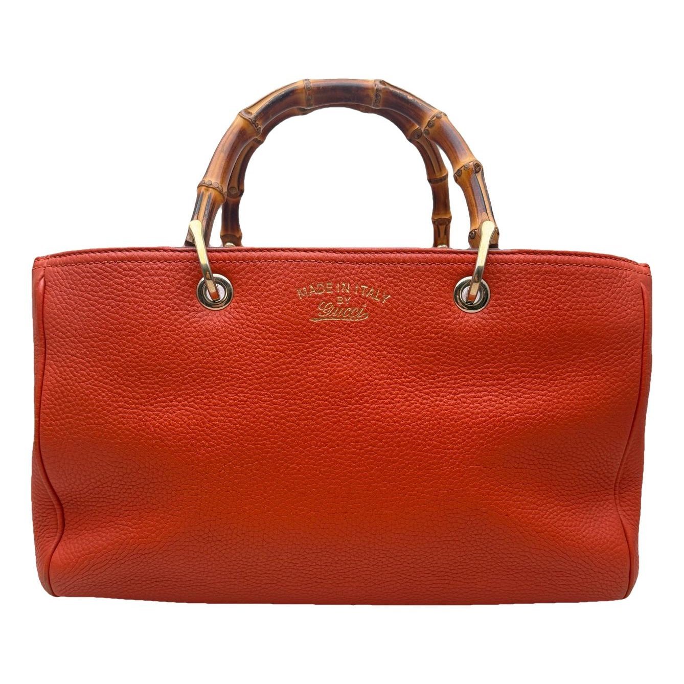 Bamboo Shopper leather handbag