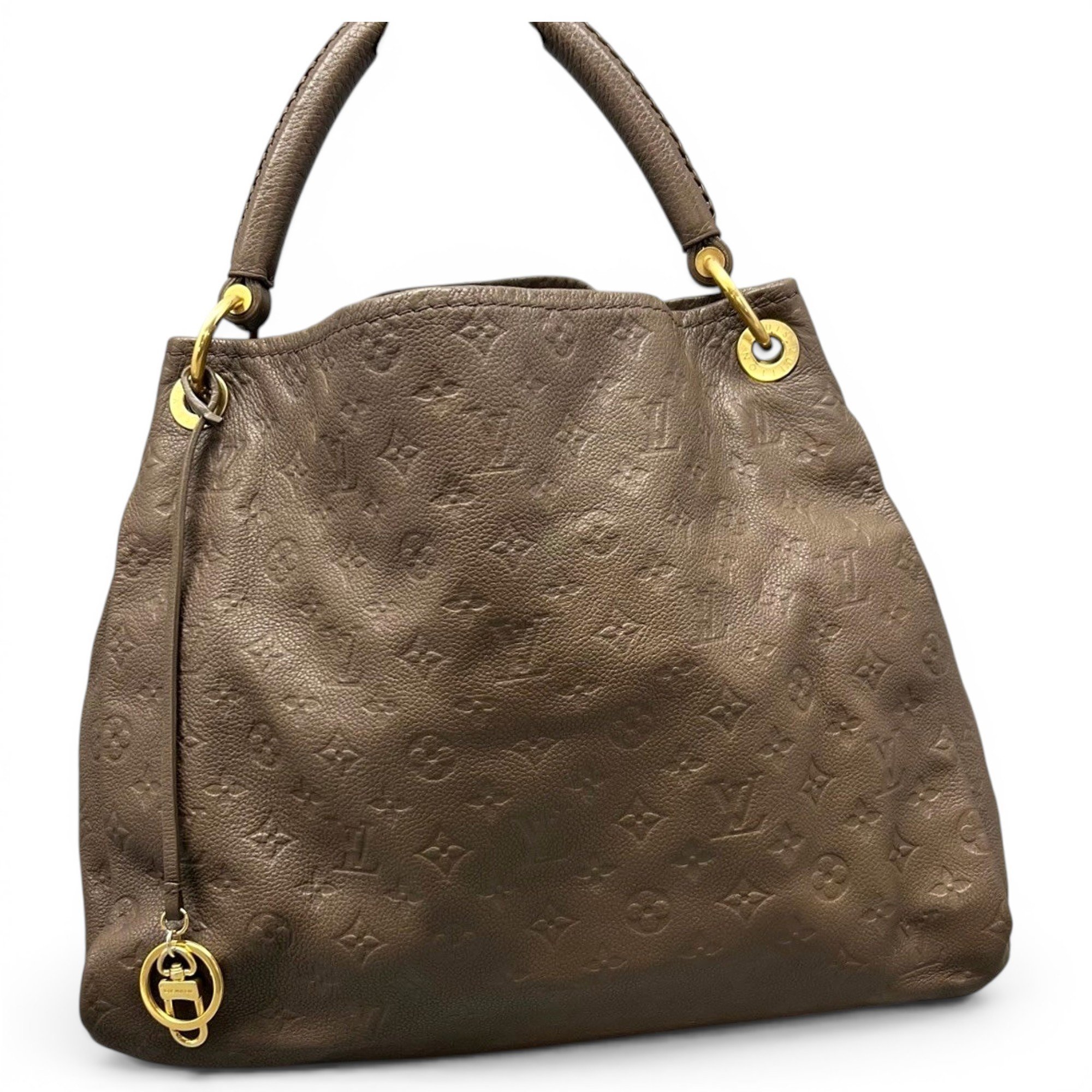 Artsy leather handbag