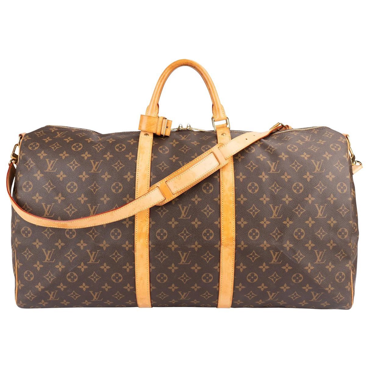 Keepall leather travel bag
