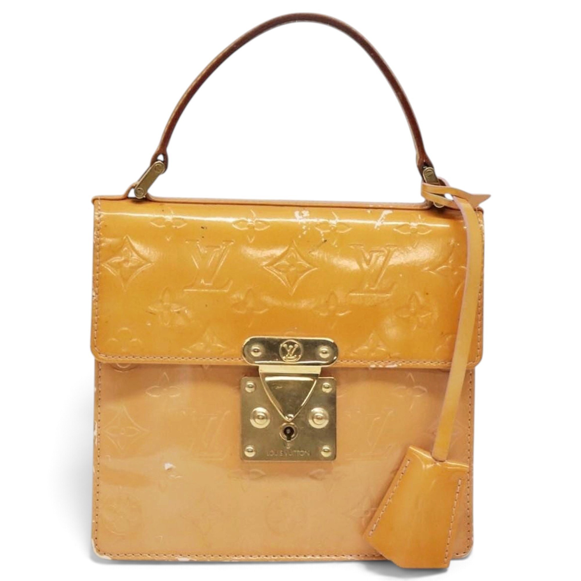 Patent leather handbag
