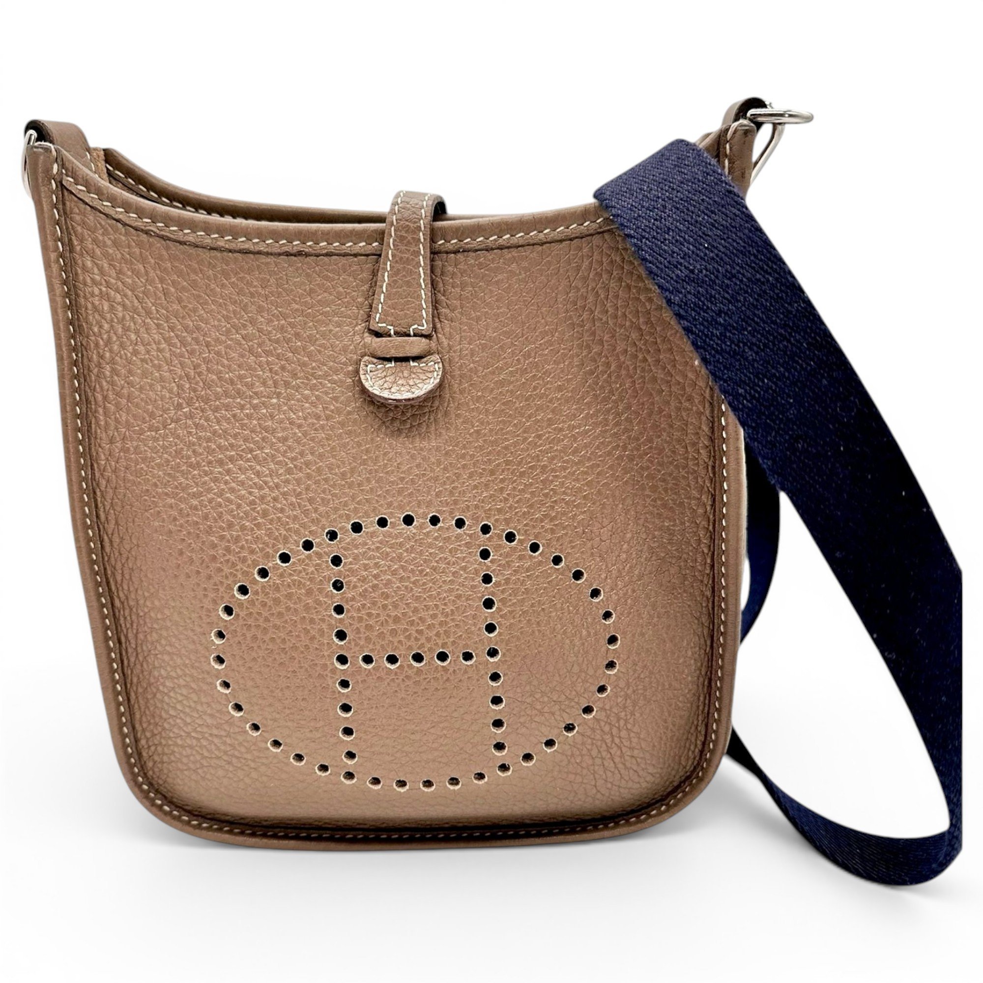 Hermes Evelyne Handbag Clemence Leather