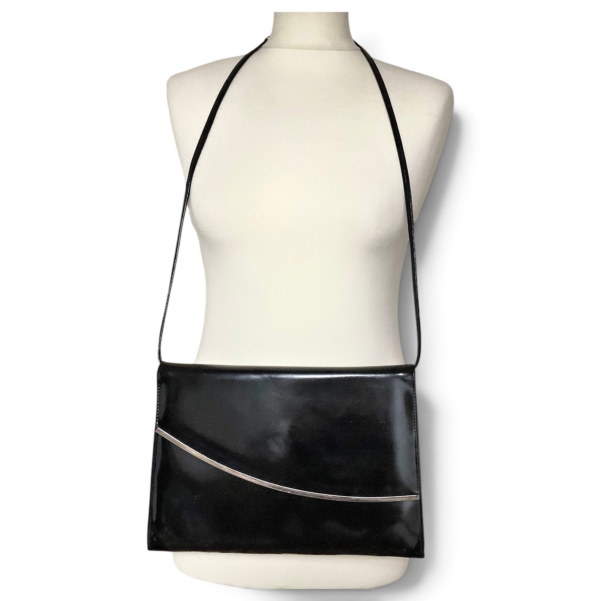Patent leather handbag