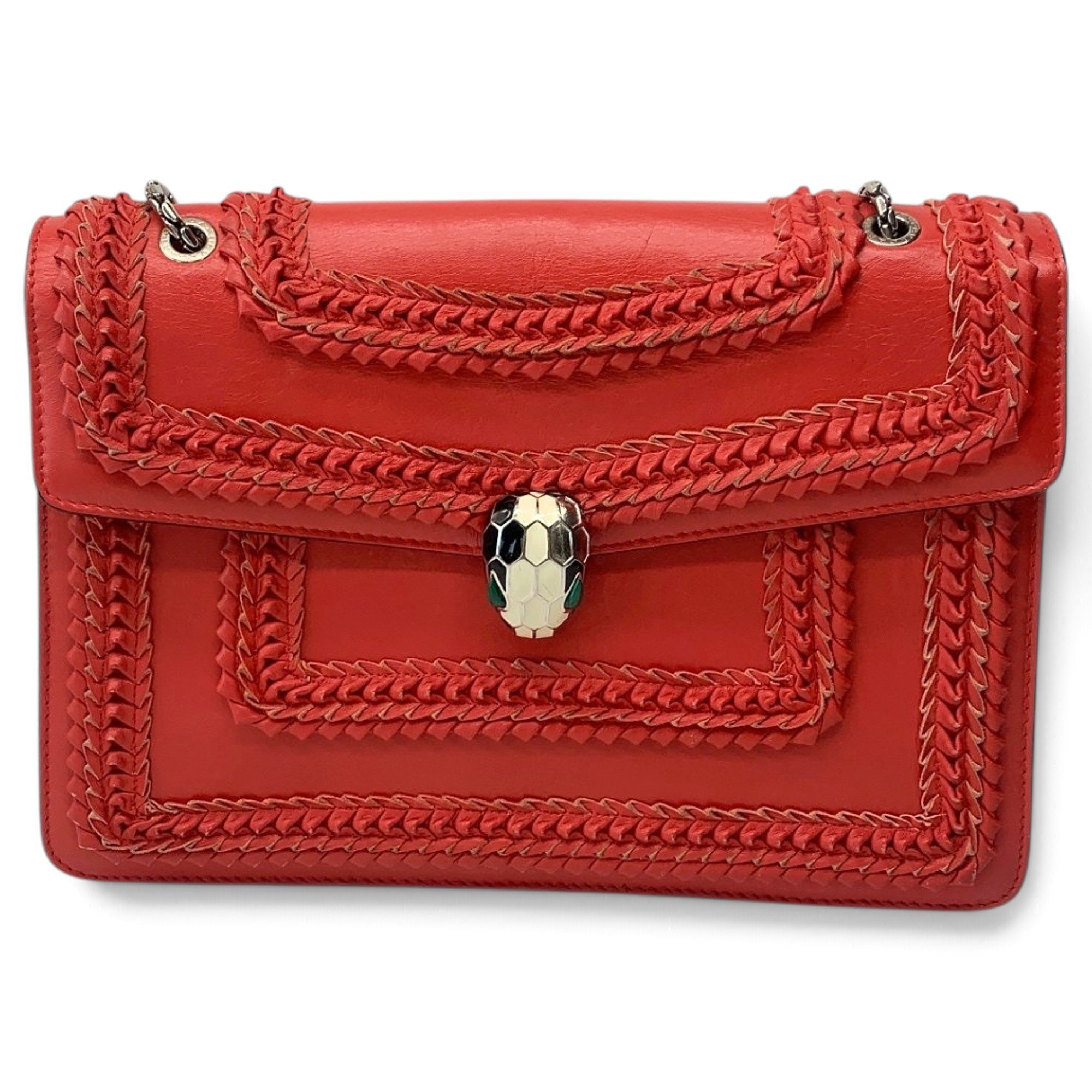 Serpenti leather handbag