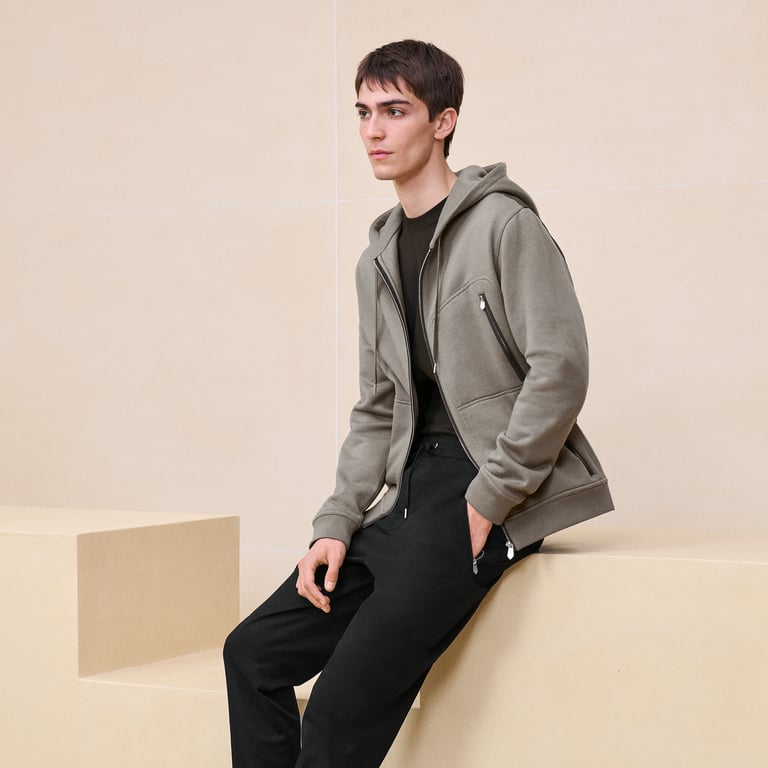 Sport capsule zipped hooded sweater