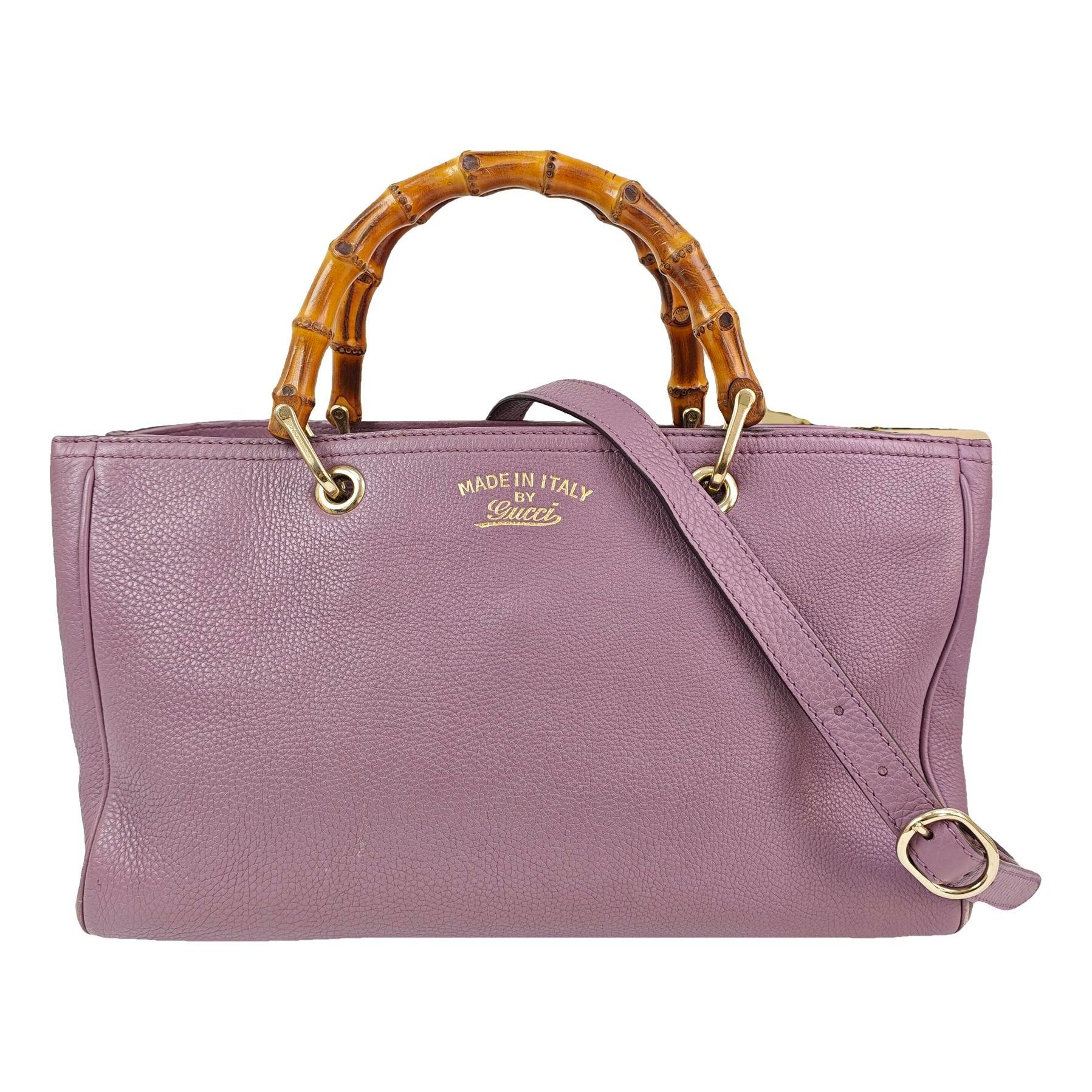 Bamboo leather handbag