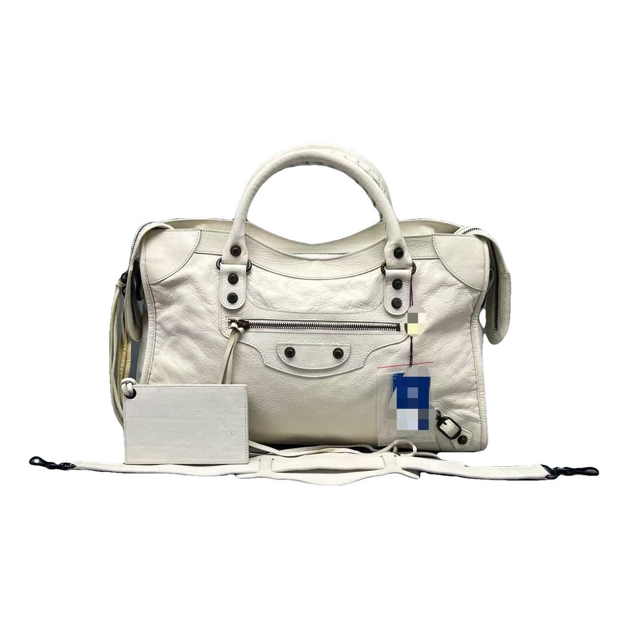 City leather handbag