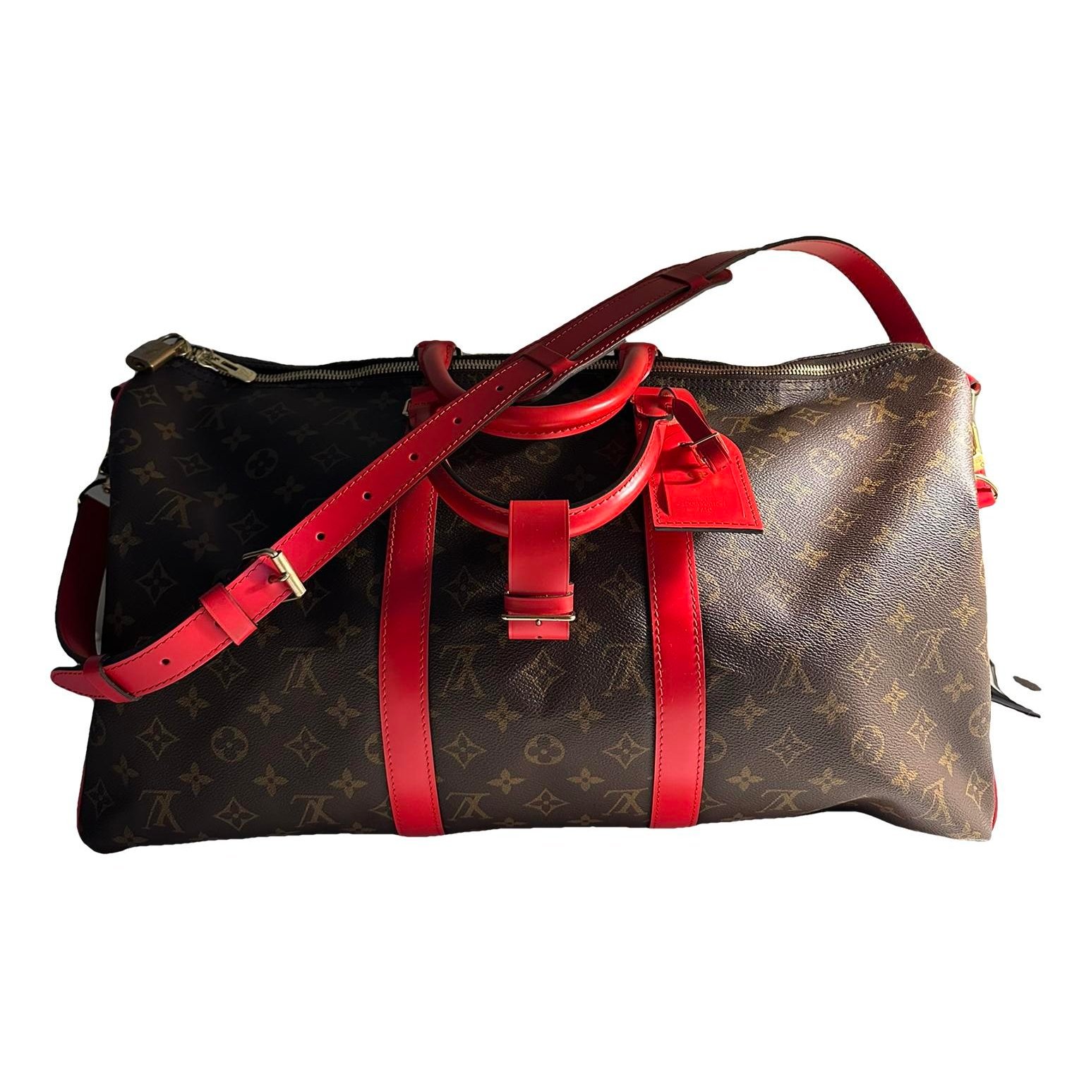 Keepall leather travel bag