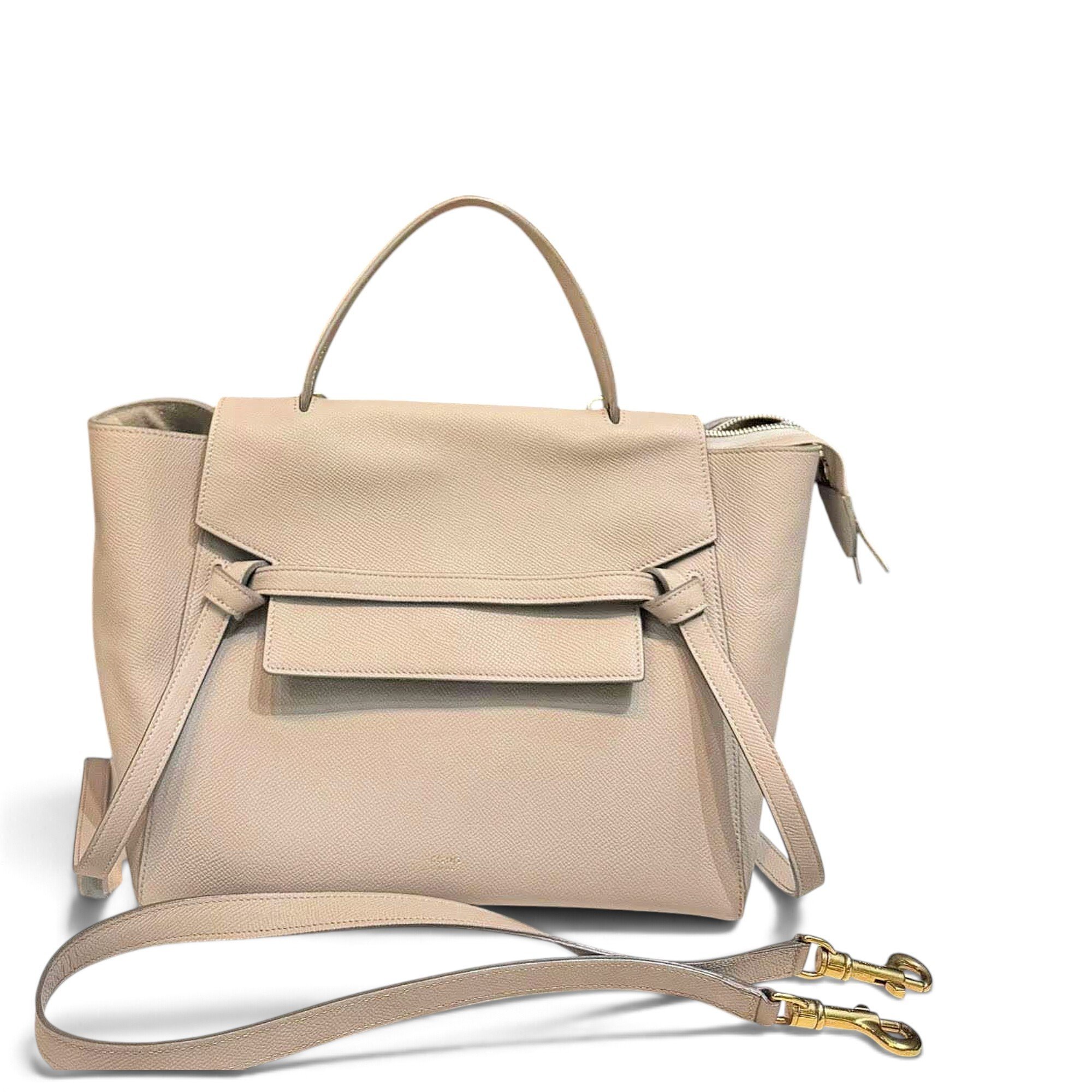 Belt leather handbag