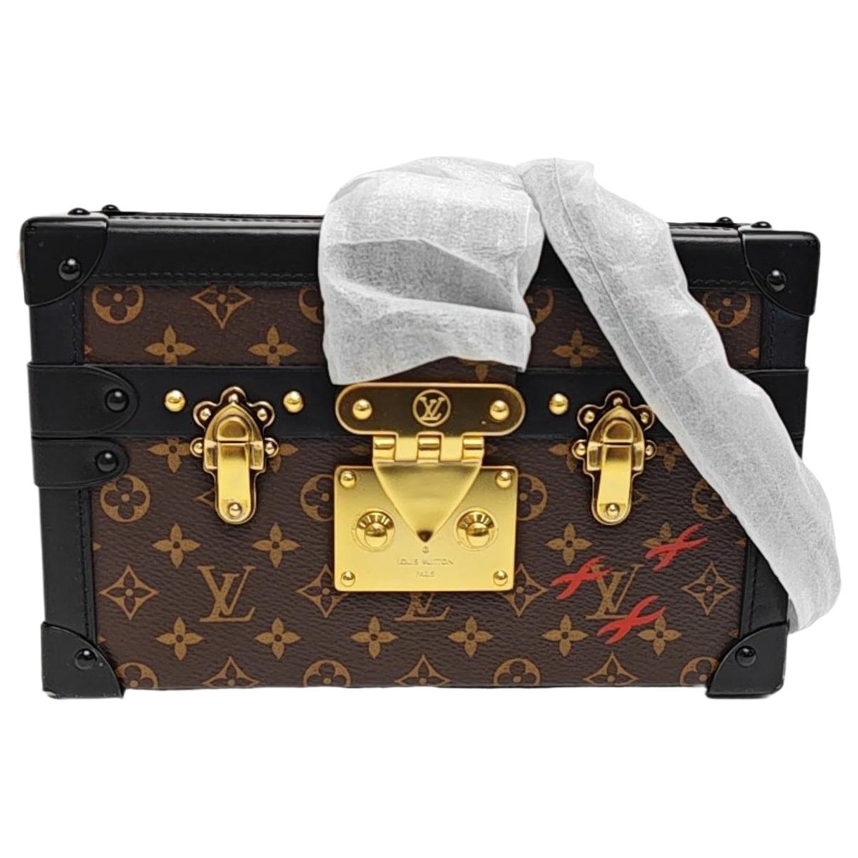 Petite Malle leather crossbody bag