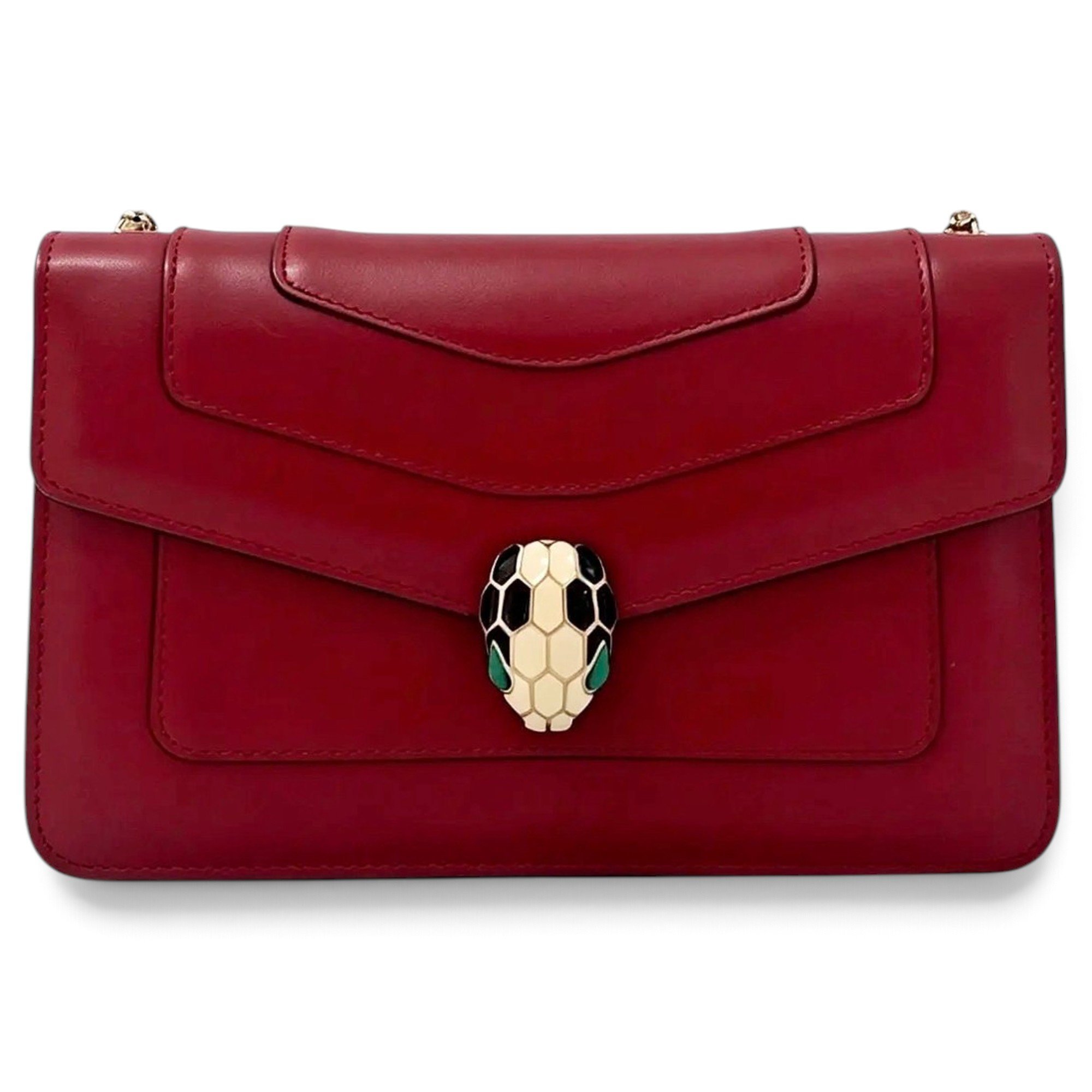 Serpenti leather handbag