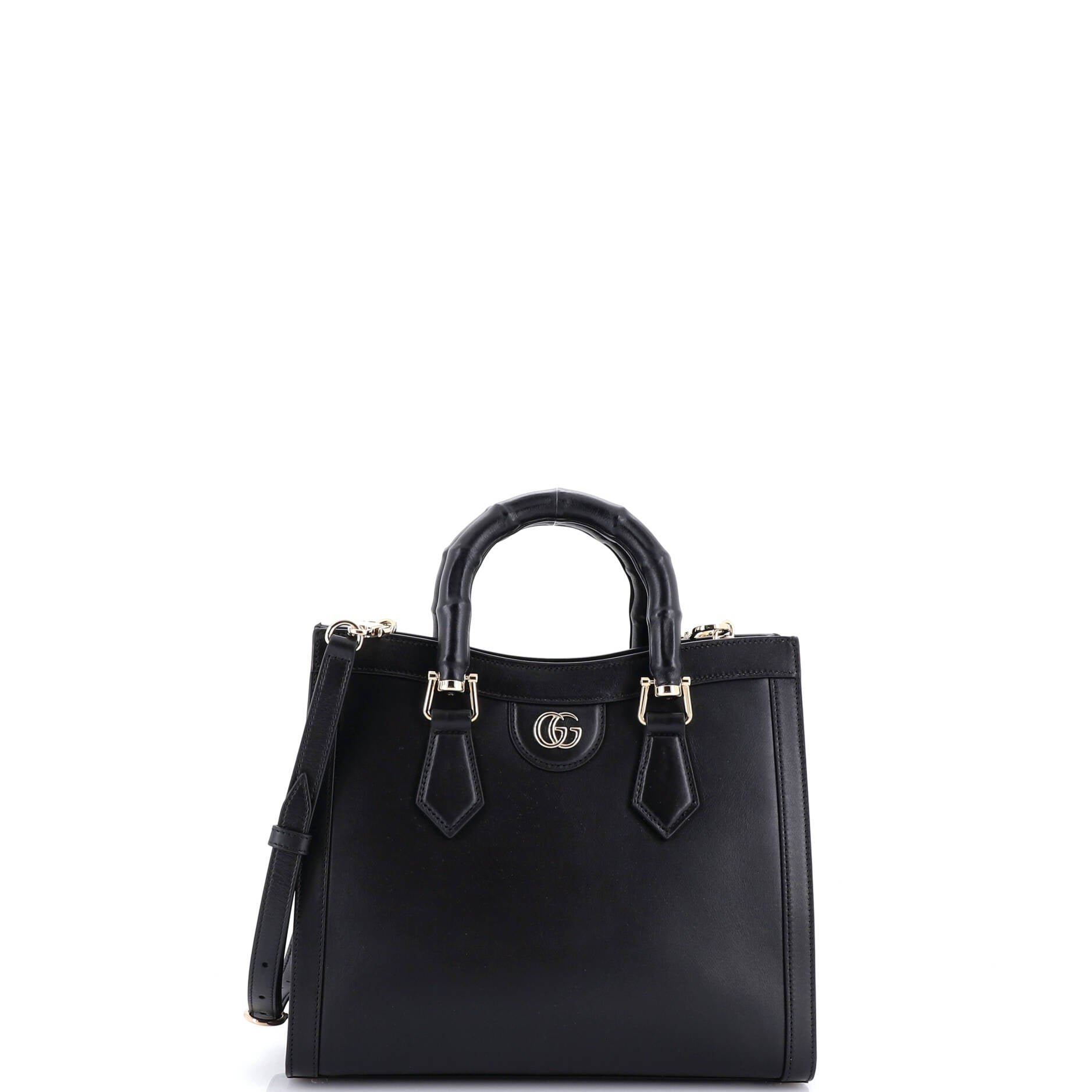 Diana NM Bamboo Handle Tote Leather Small