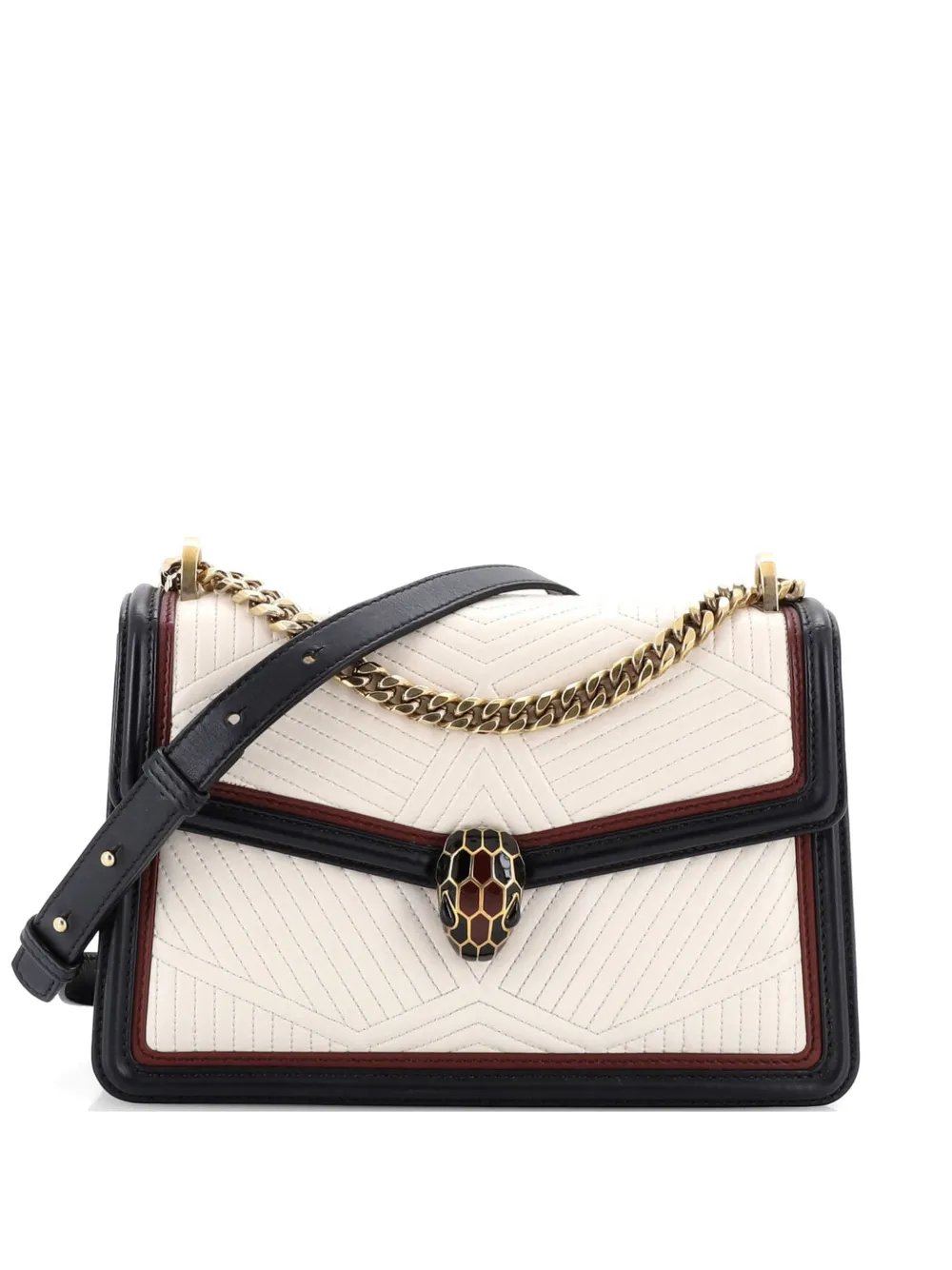 Serpenti Forever Shoulder Bag Quilted Leather Small crossbody bag