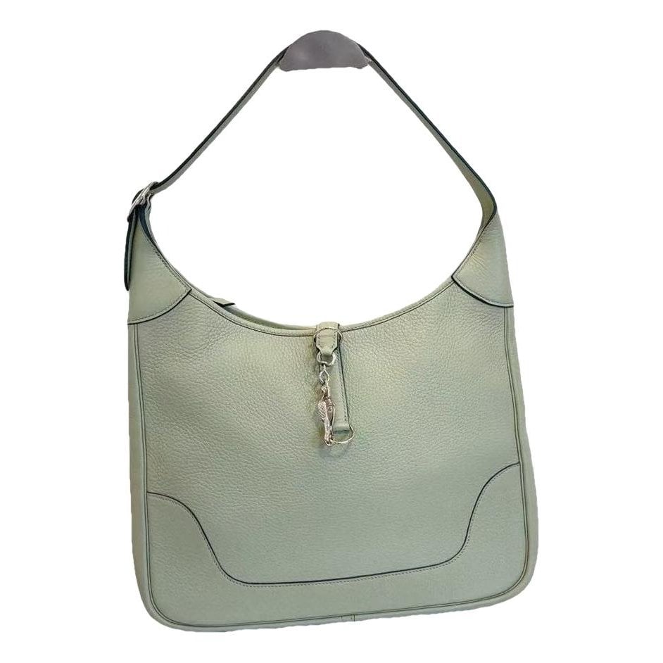 Trim leather handbag
