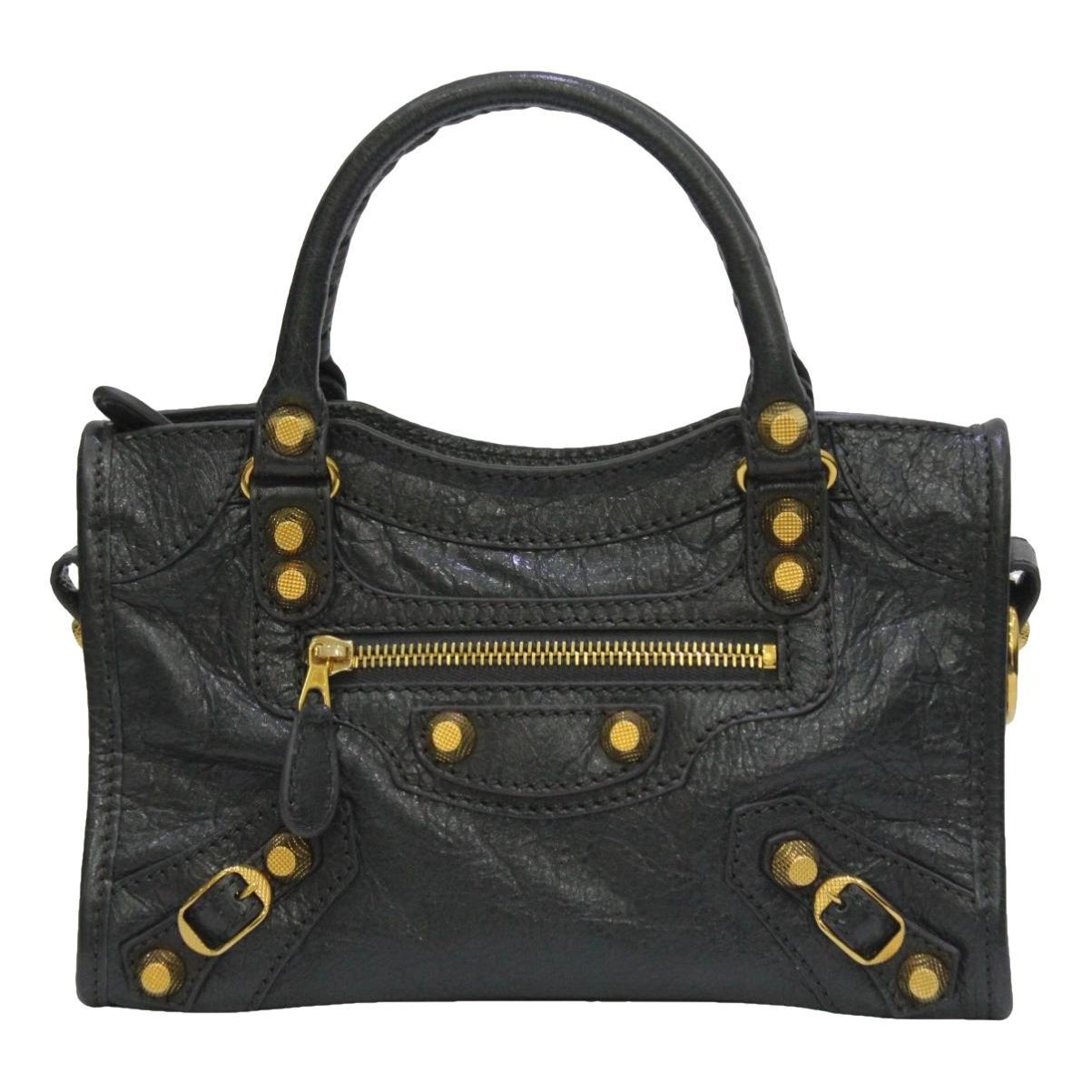 City leather handbag