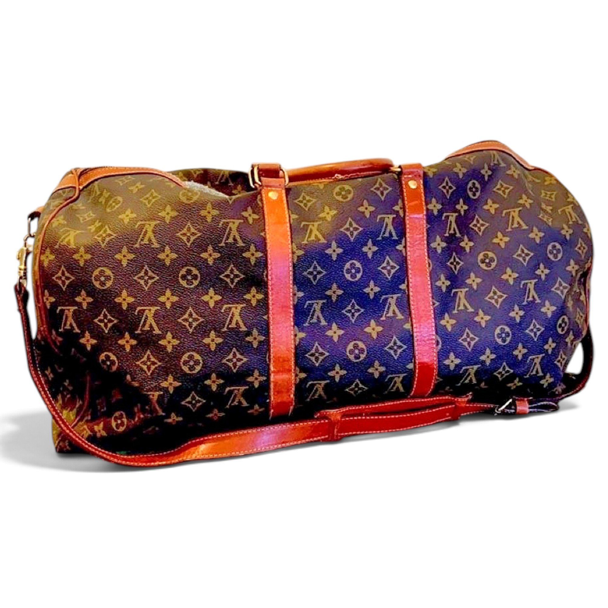 Keepall leather travel bag