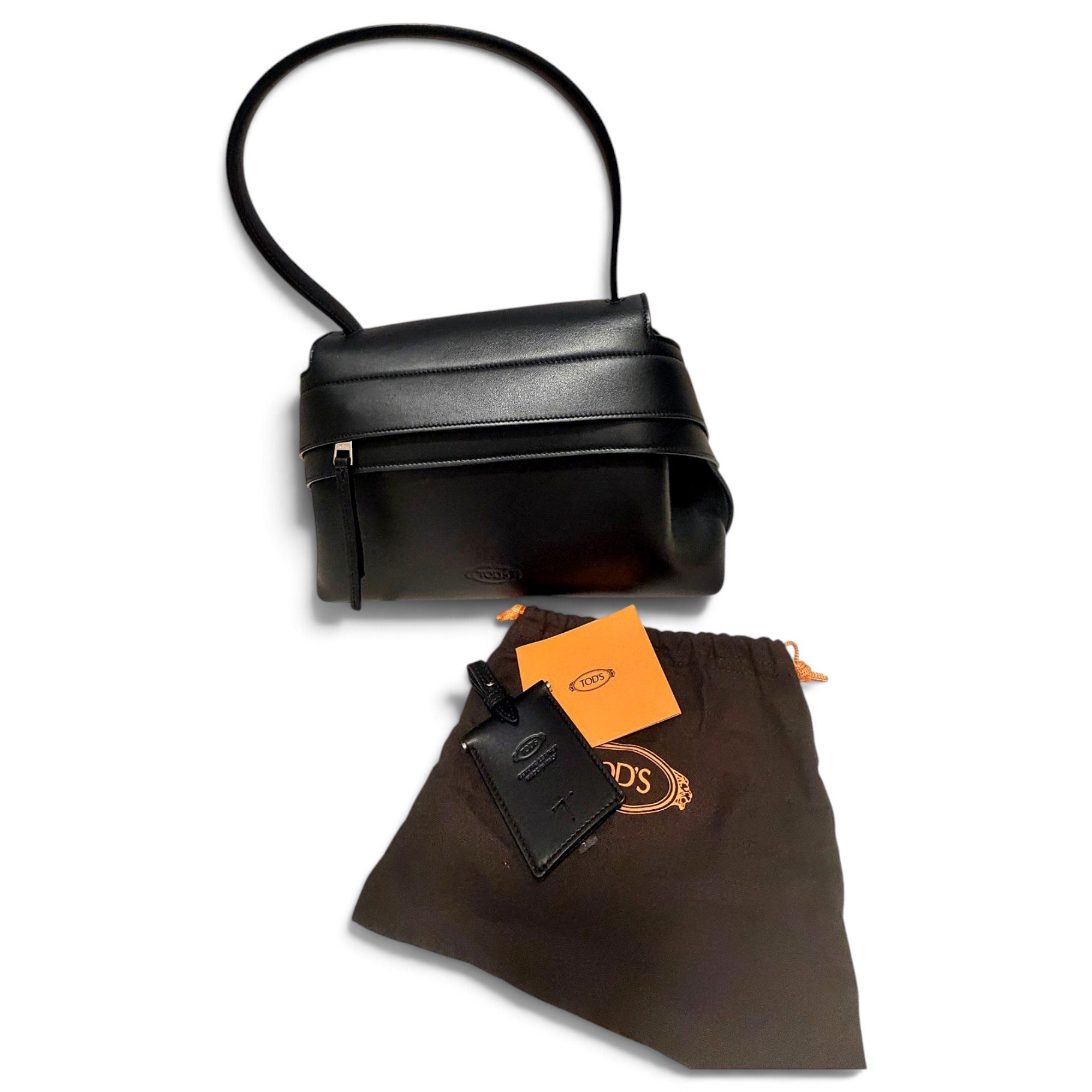 Wave leather handbag